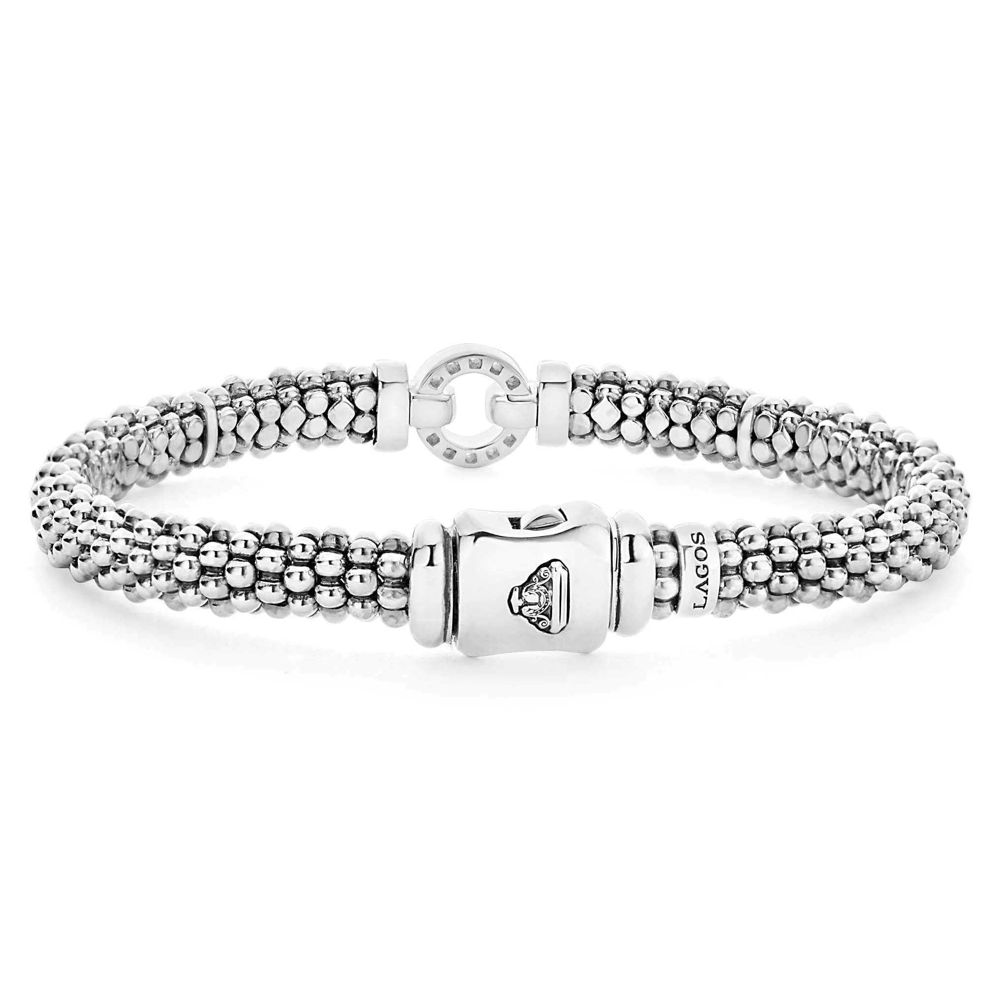 Enso Diamond Circle Caviar Bracelet | 6mm - Image 5