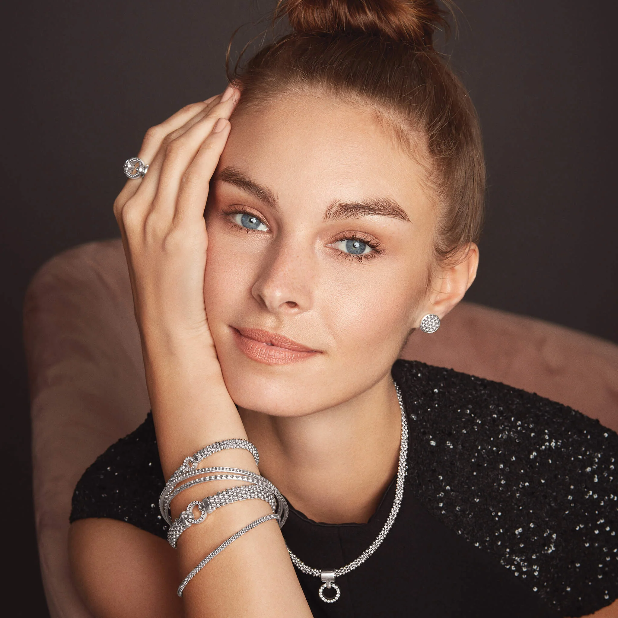 Enso Diamond Circle Caviar Bracelet | 6mm - Image 7