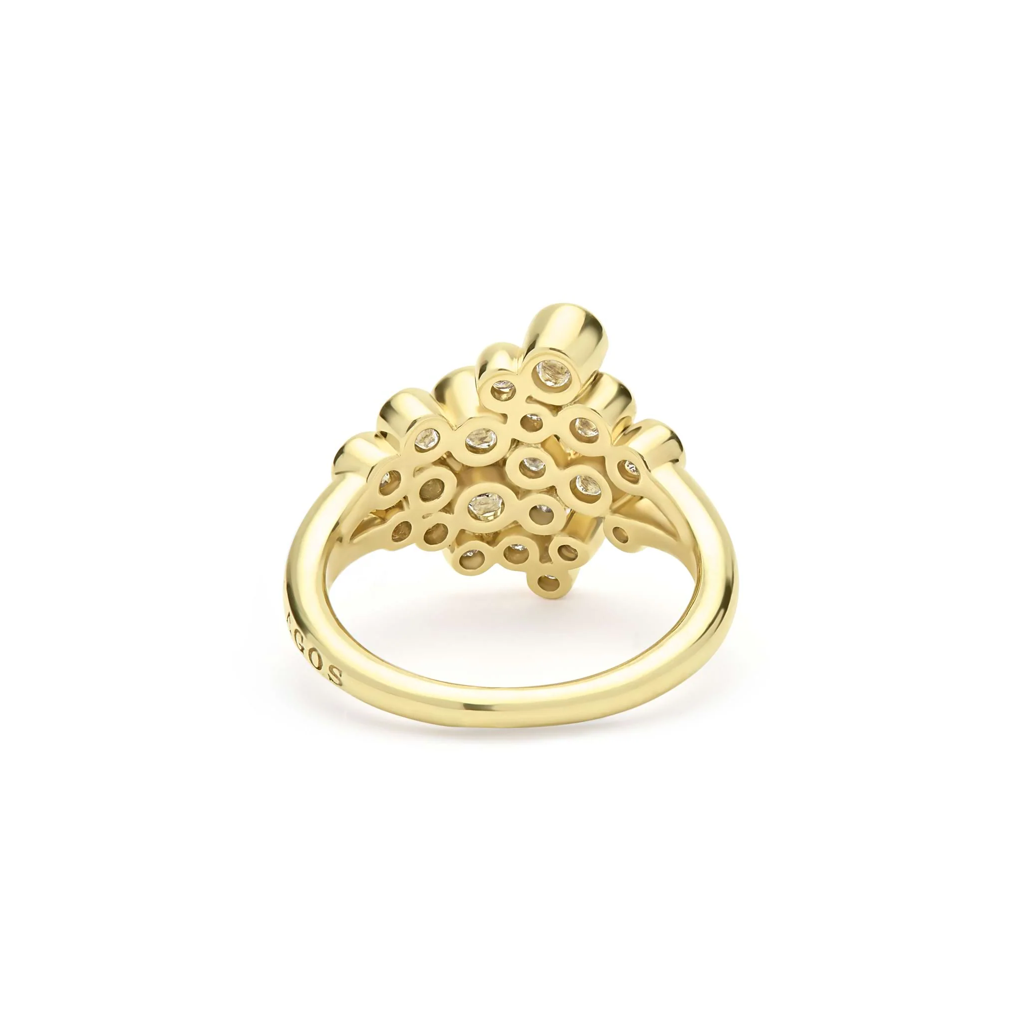 Fizz 18K Gold Large Cluster Diamond Ring - Image 5