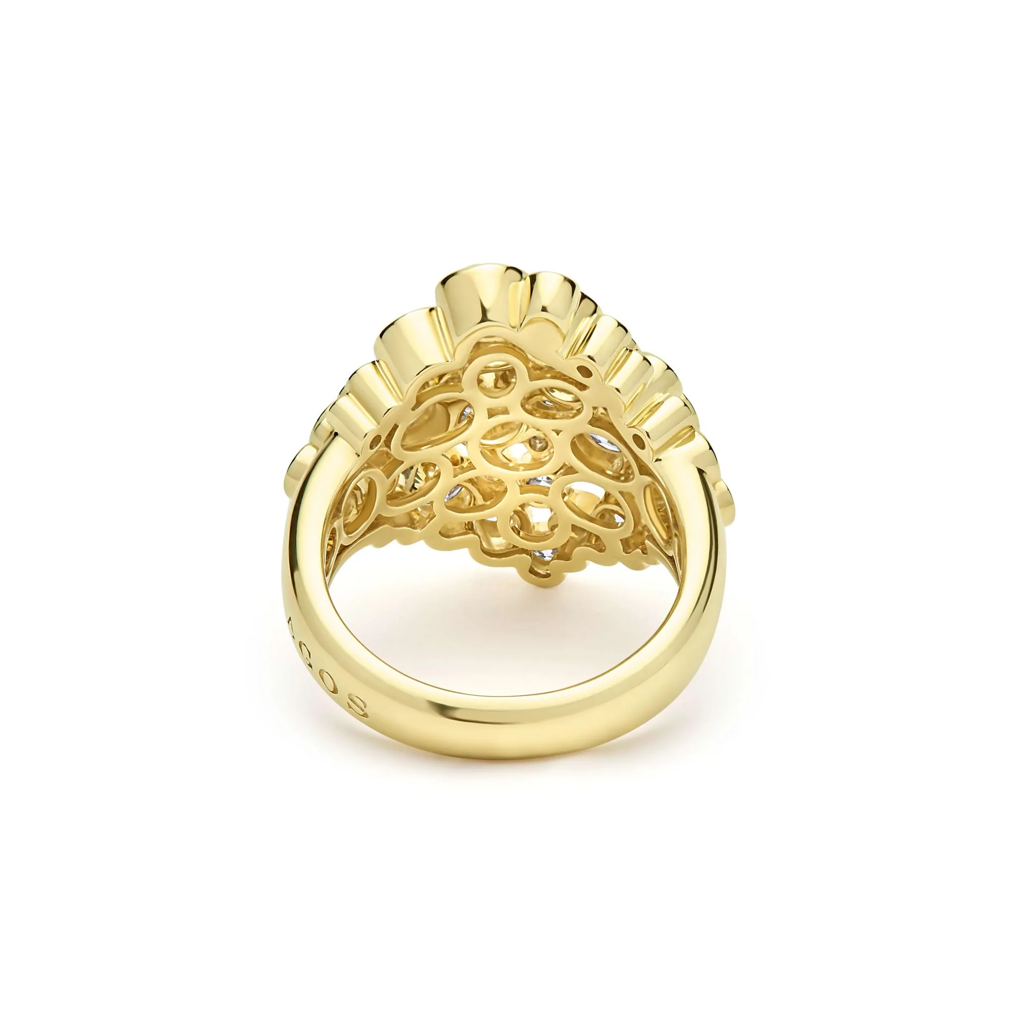 Fizz 18K Gold Cluster Diamond Statement Ring - Image 5