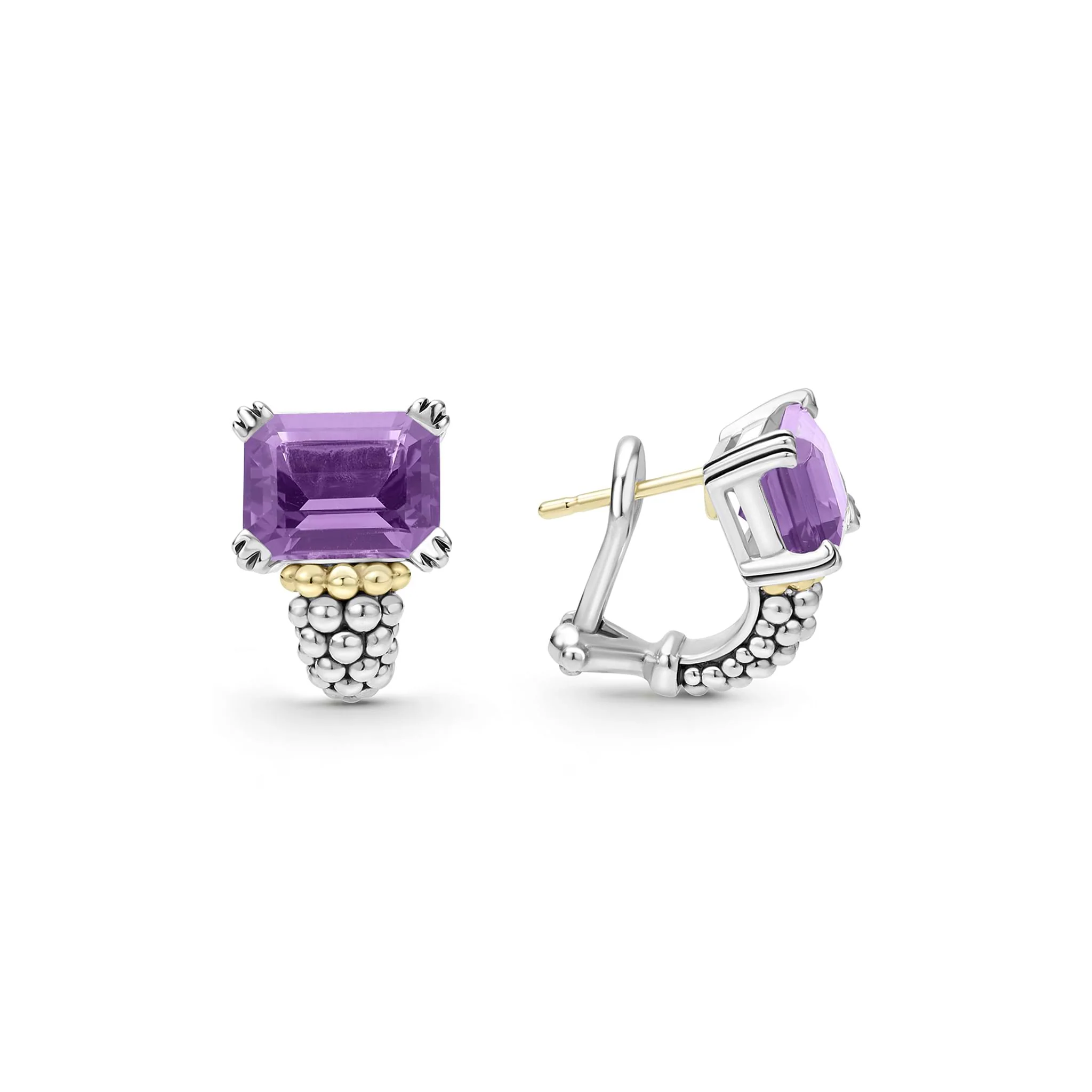 Glacier Medium Amethyst Huggie Earring