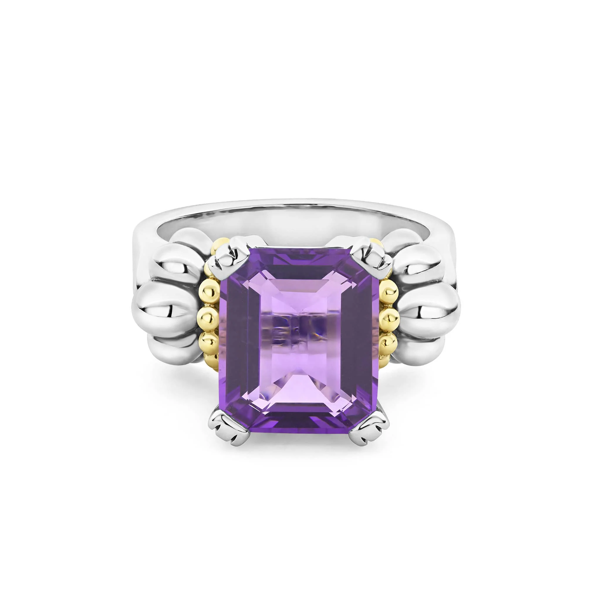 Glacier Medium Emerald-Cut Amethyst Ring - Image 3