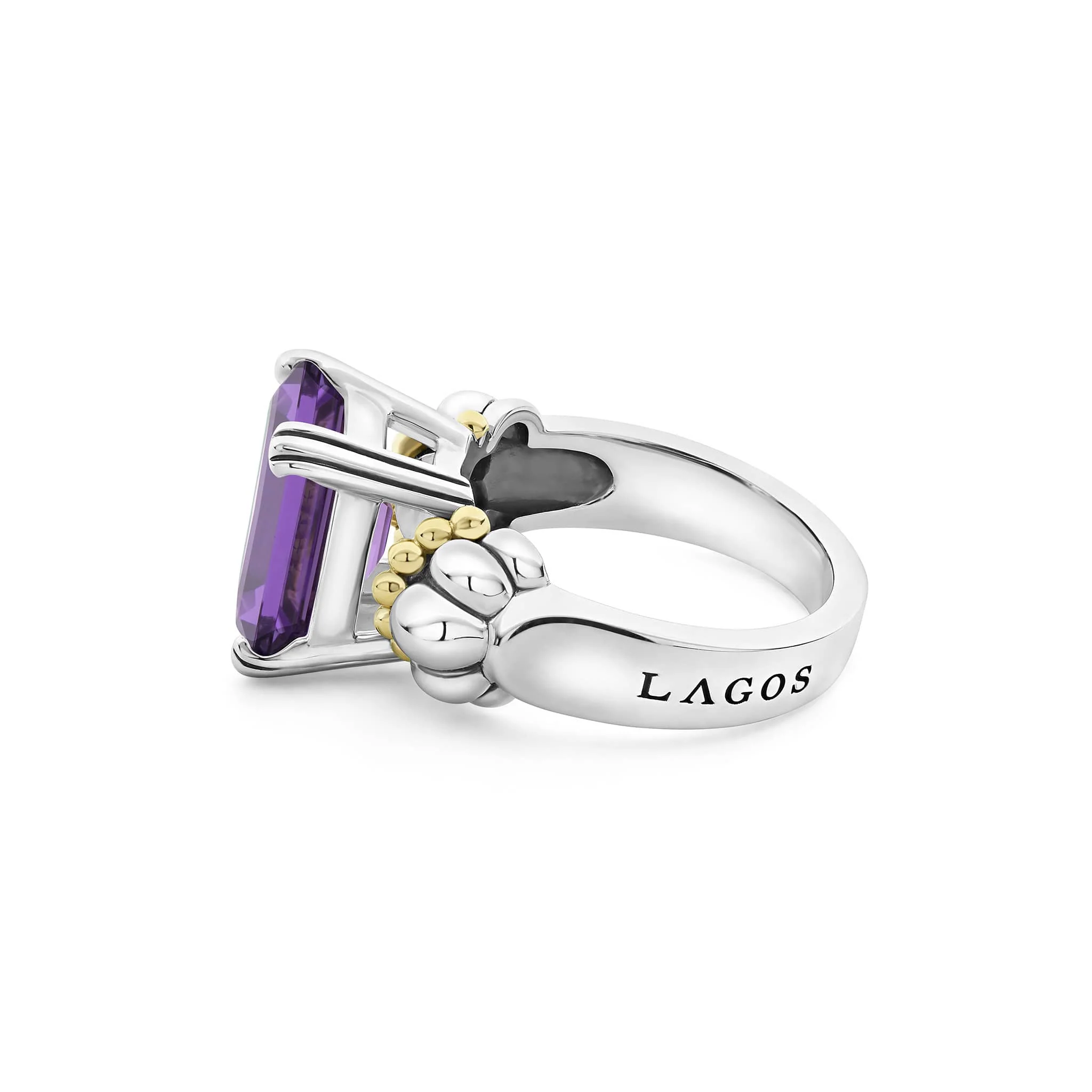 Glacier Medium Emerald-Cut Amethyst Ring - Image 4
