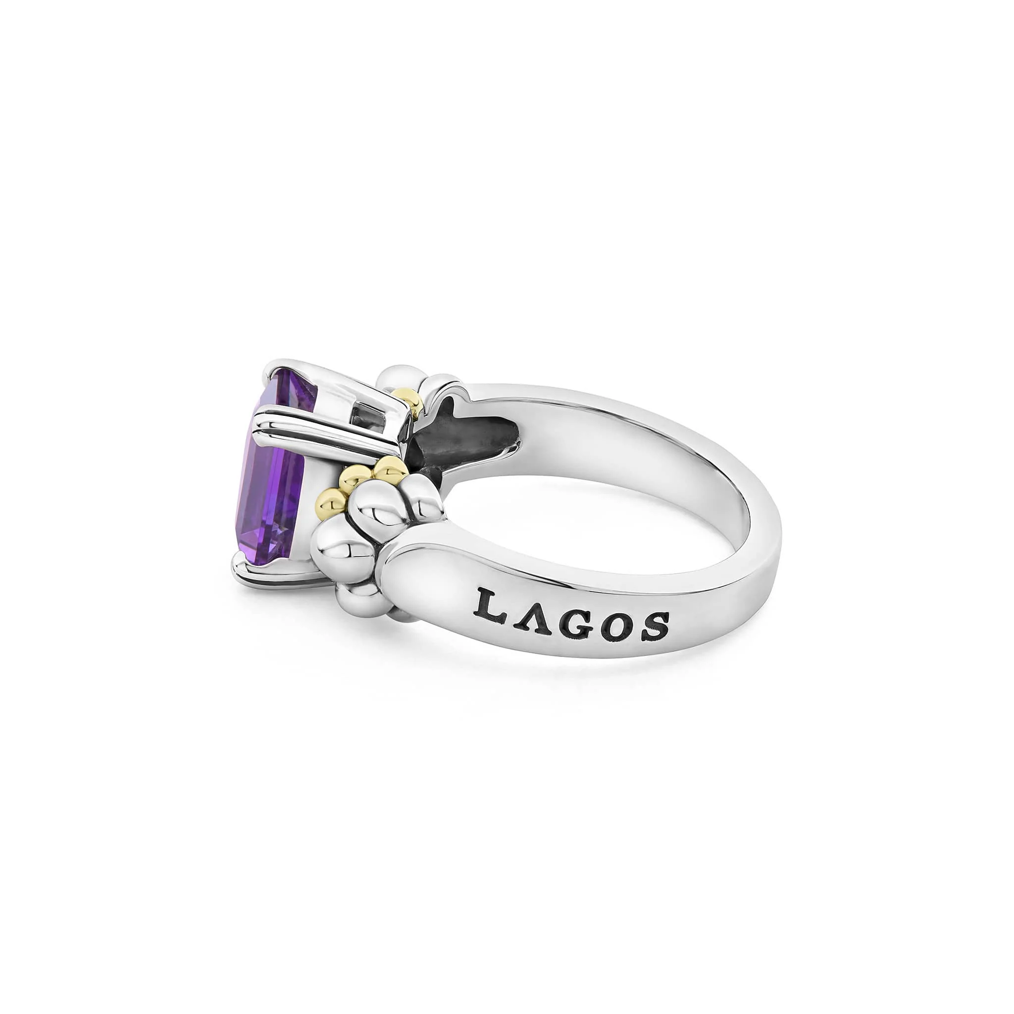 Glacier Small Emerald-Cut Amethyst Ring - Image 3