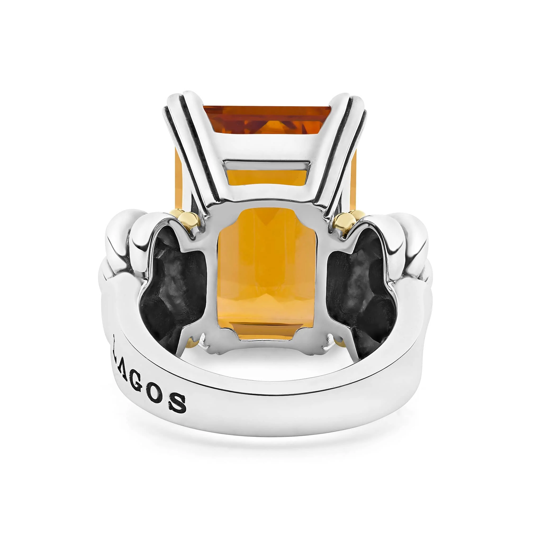 Glacier Extra Large Emerald-Cut Citrine Ring - Image 5