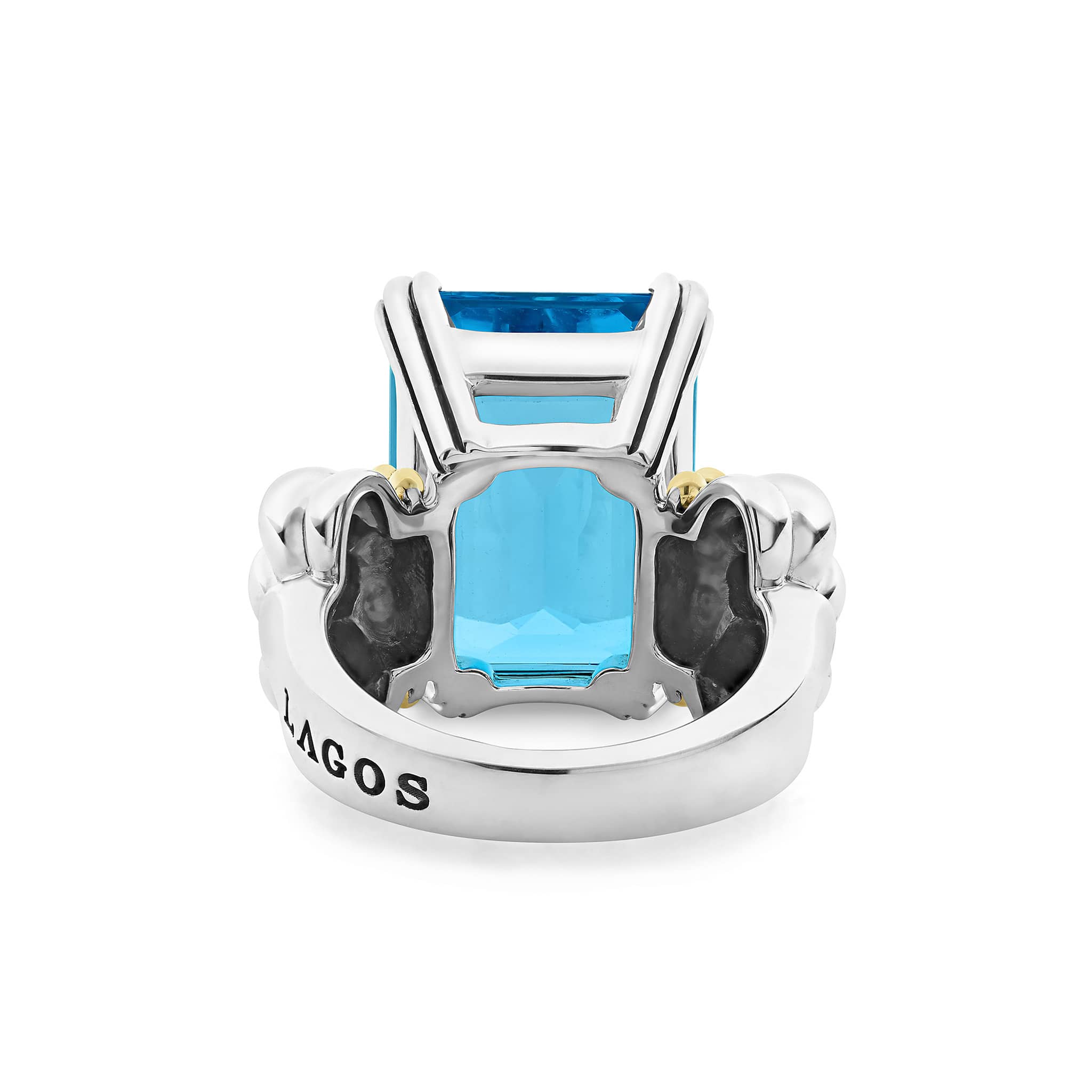 Glacier Large Emerald-Cut Swiss Blue Topaz Ring - Image 5