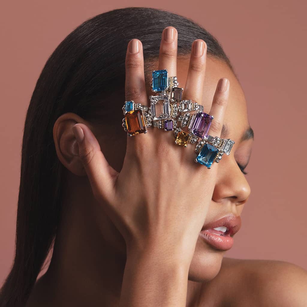 Glacier Medium Emerald-Cut Swiss Blue Topaz Ring - Image 6
