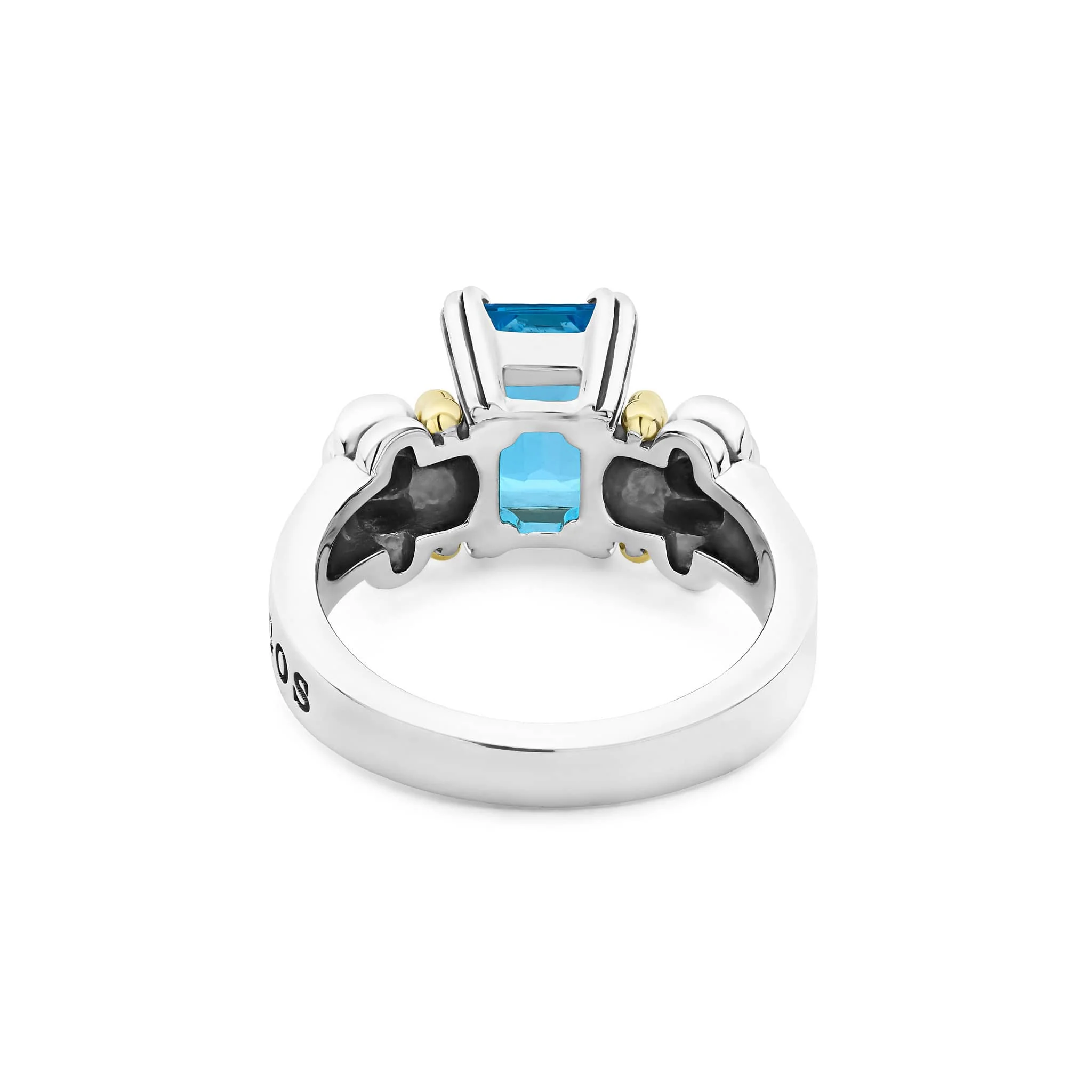 Glacier Small Emerald-Cut Swiss Blue Topaz Ring - Image 5
