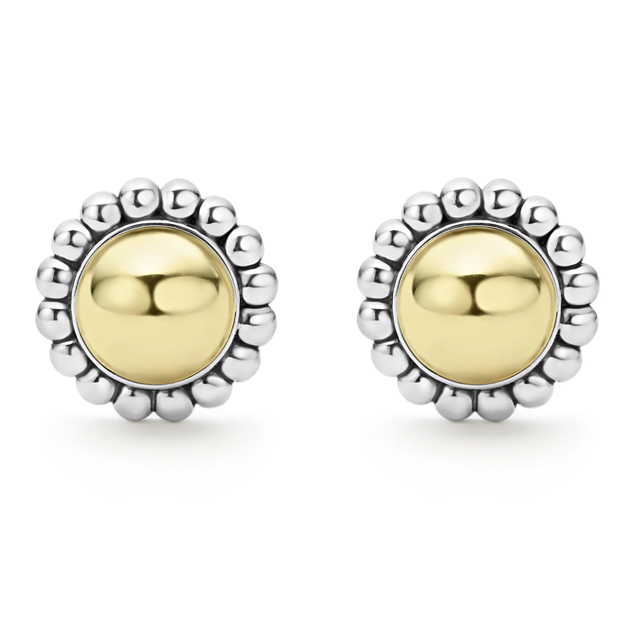 High Bar Two-Tone Caviar Stud Earrings - Image 4
