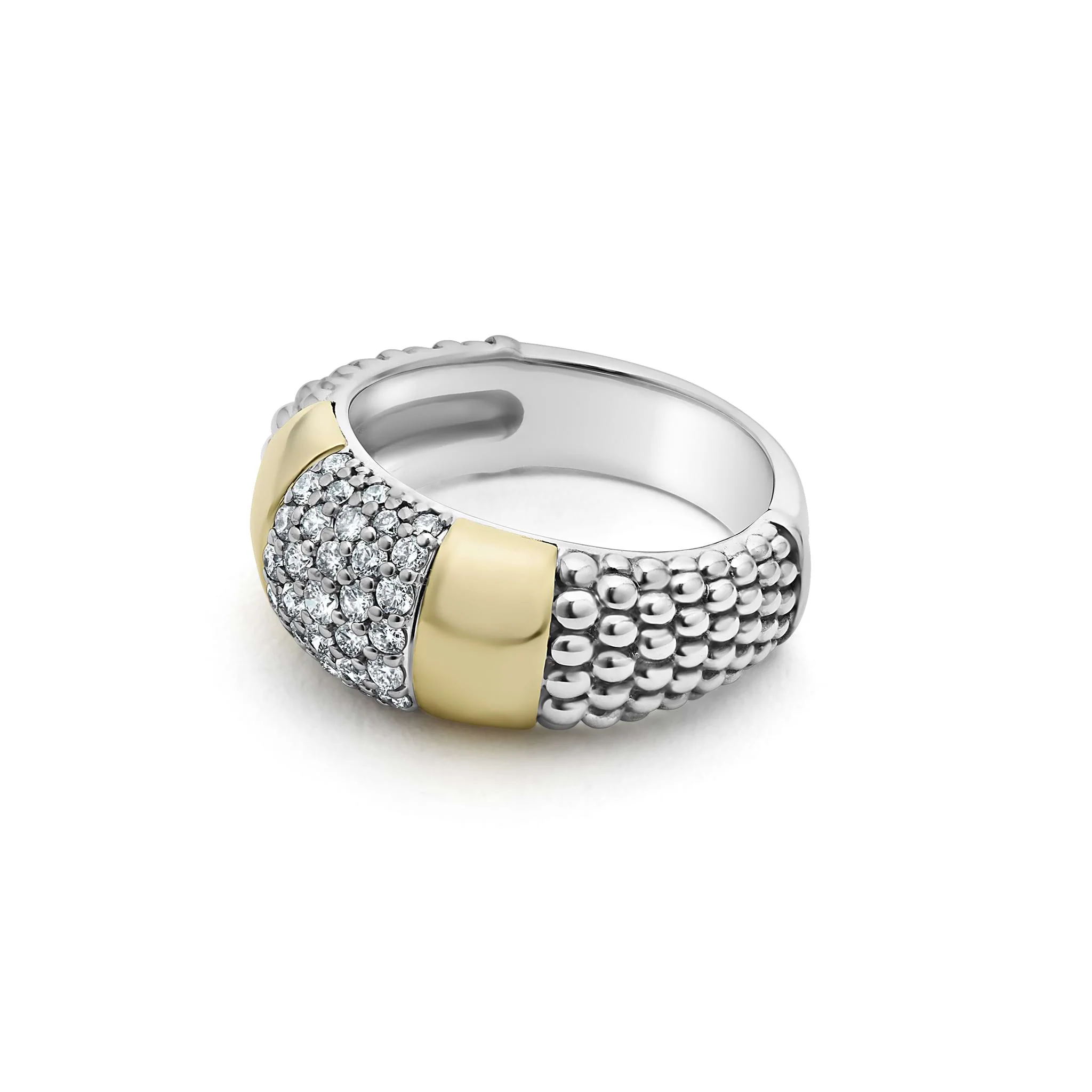 High Bar Two-Tone Station Diamond Ring - Image 4