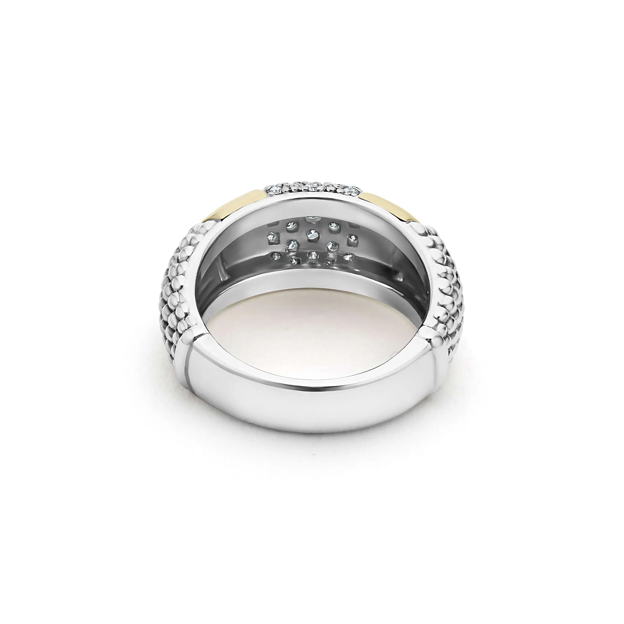 High Bar Two-Tone Station Diamond Ring - Image 5