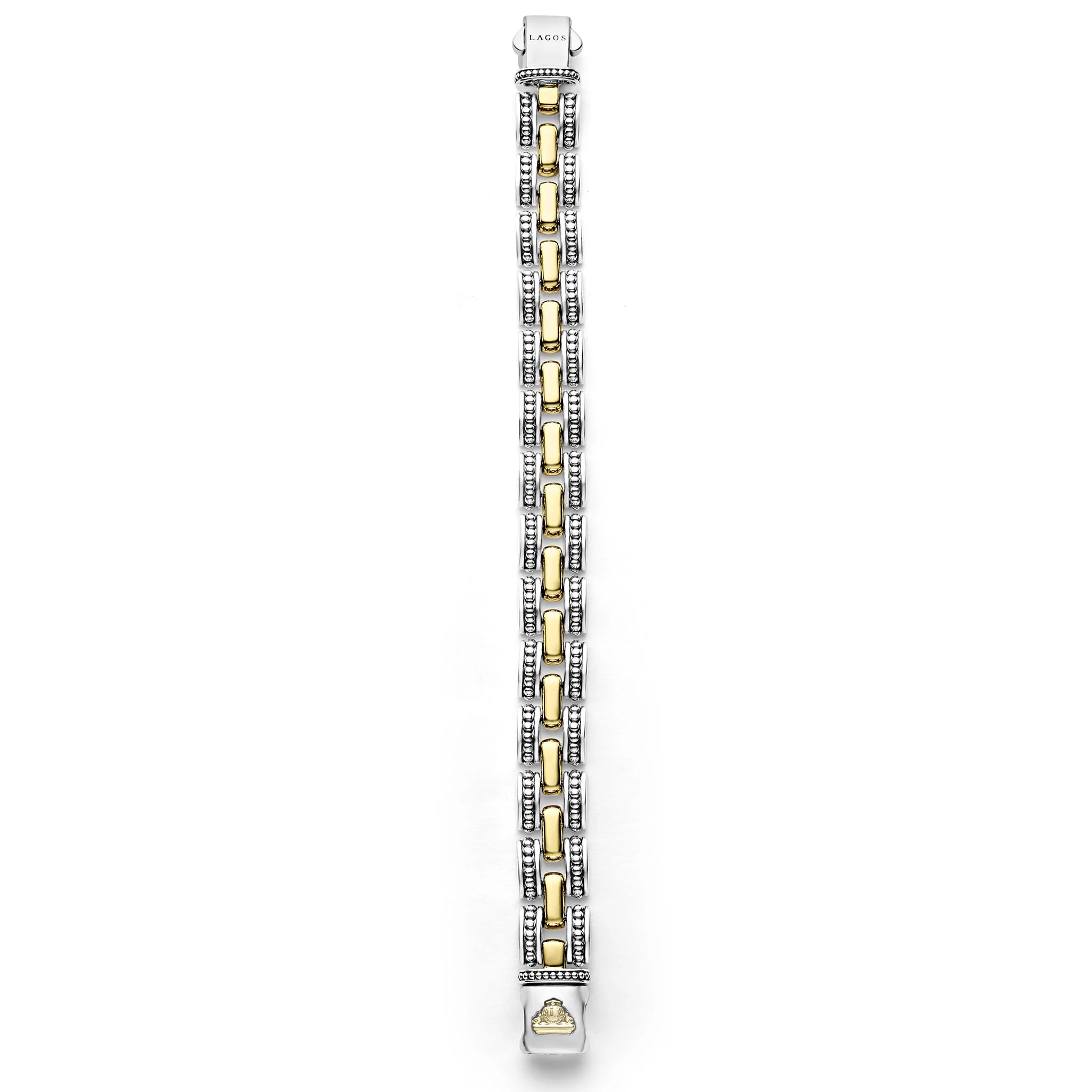 High Bar Two-Tone Caviar Link Bracelet - Image 4