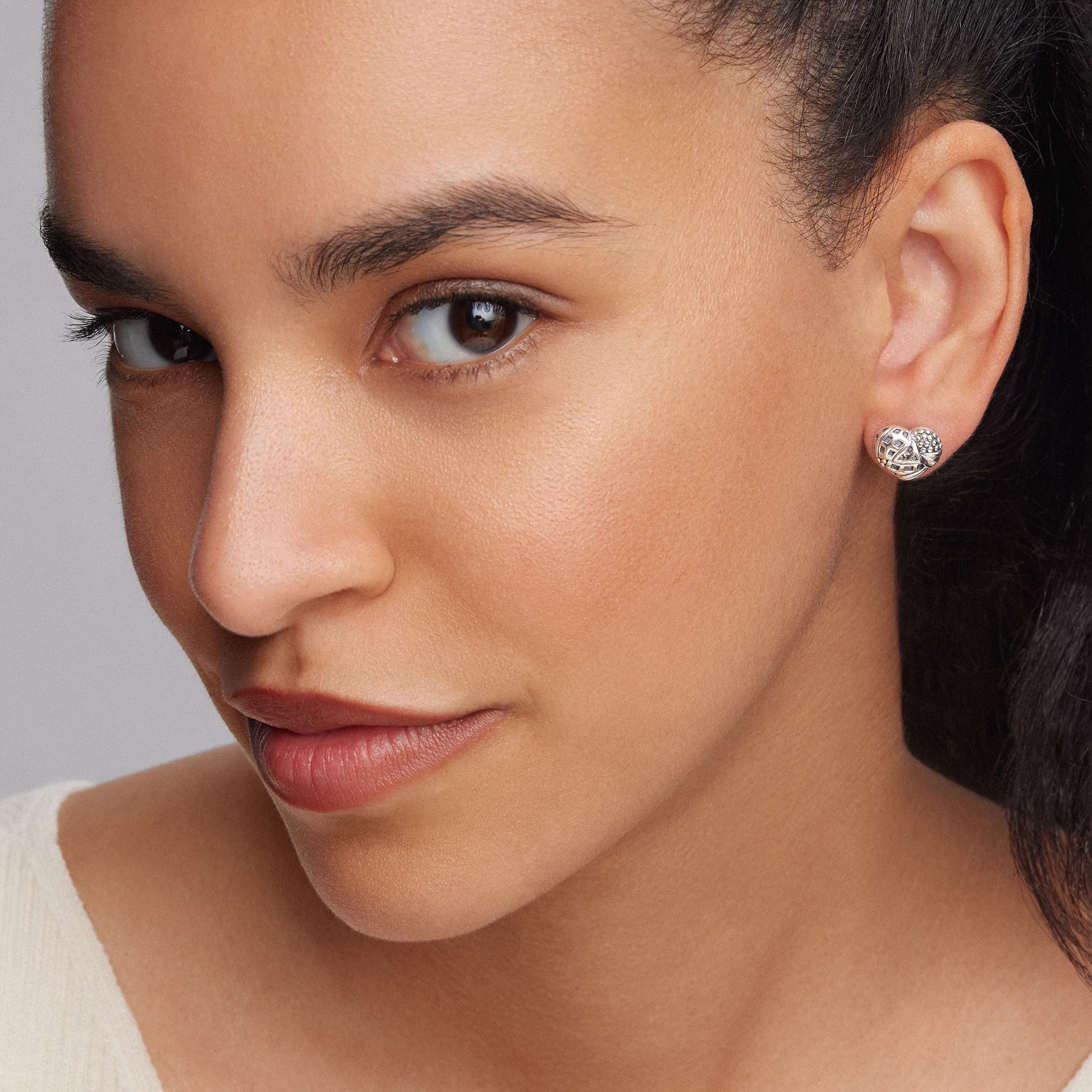Keep Memory Alive Heart Stud Earrings - Image 2