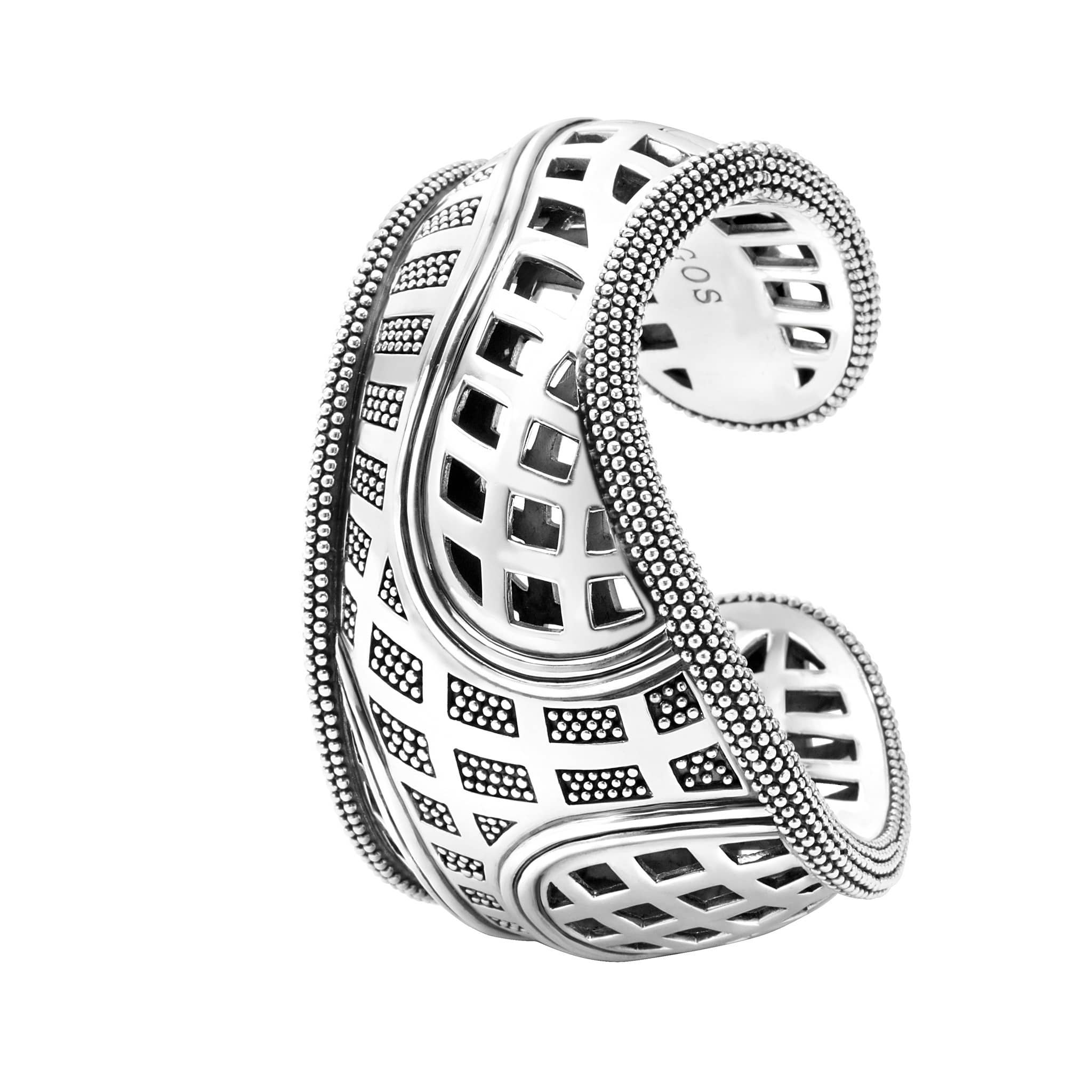 Keep Memory Alive Sterling Silver Sculptural Statement Cuff Bracelet - Image 5