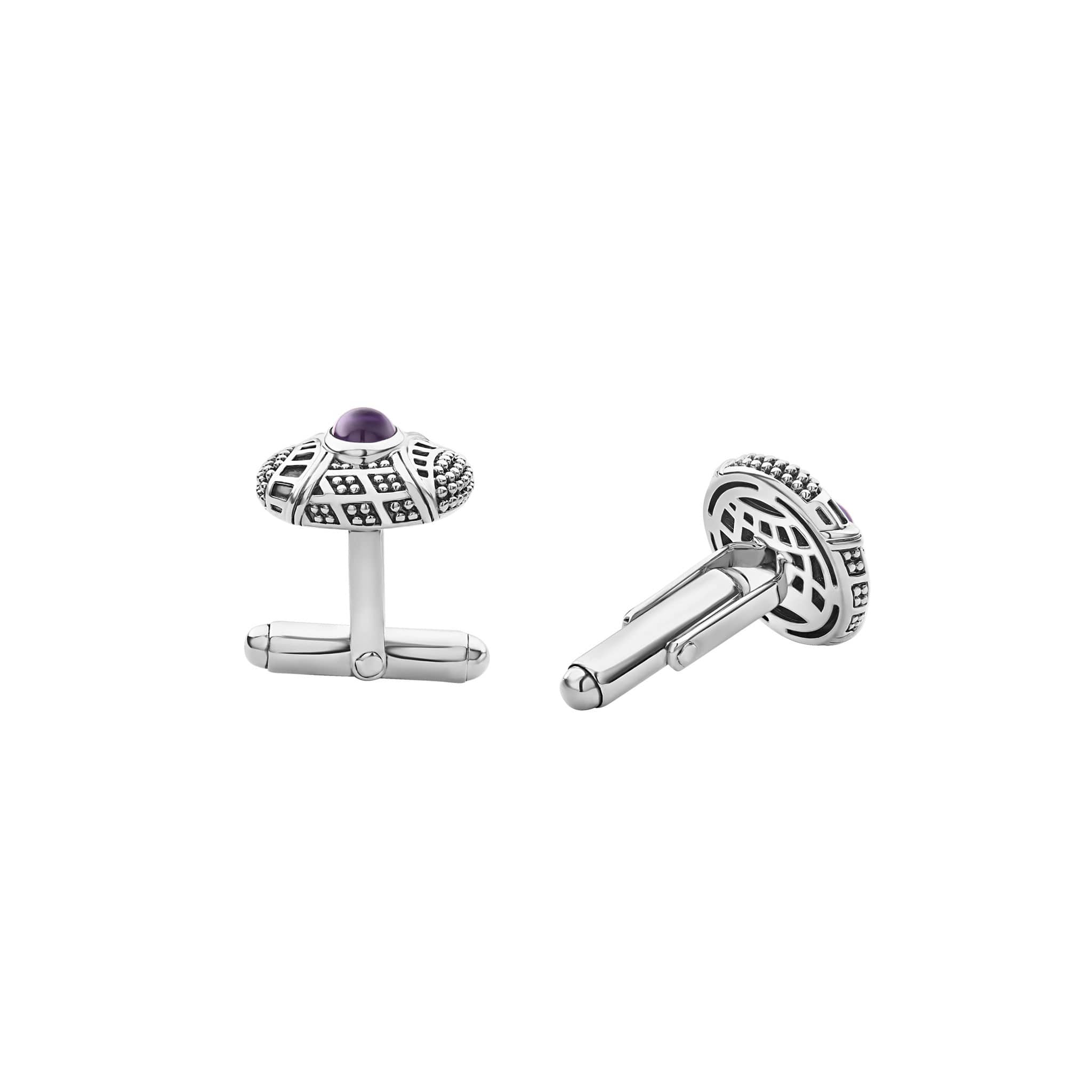 Keep Memory Alive Amethyst Cufflinks - Image 2