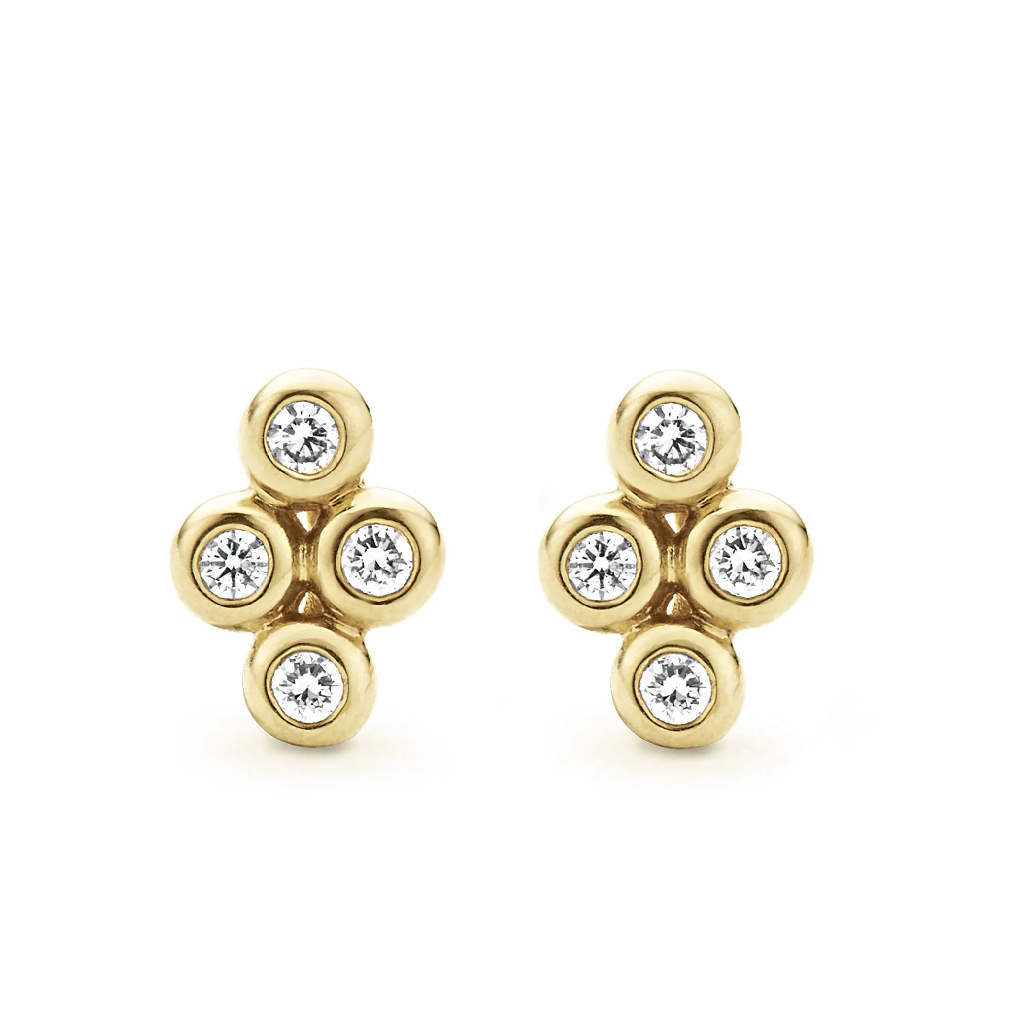 KSL 18K Gold Diamond Stud Earrings - Image 4
