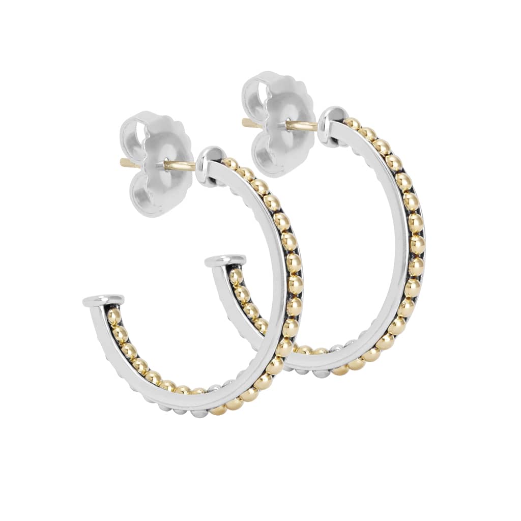 KSL Small Two-Tone Hoop Earrings - Image 3