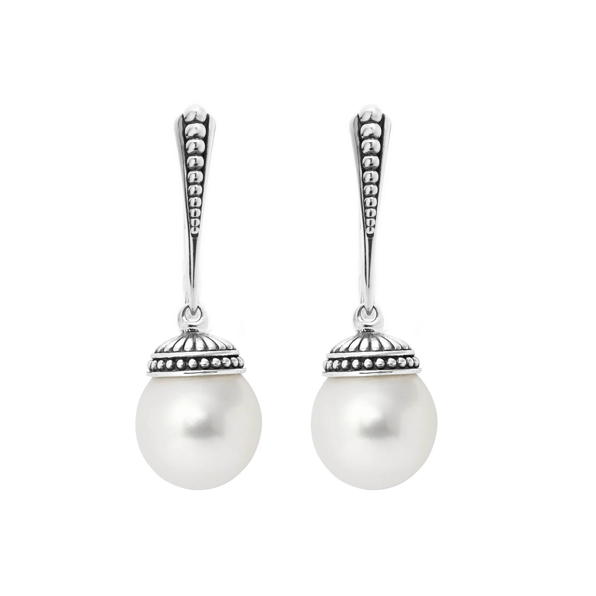 Luna Drop Pearl Earrings - Image 3