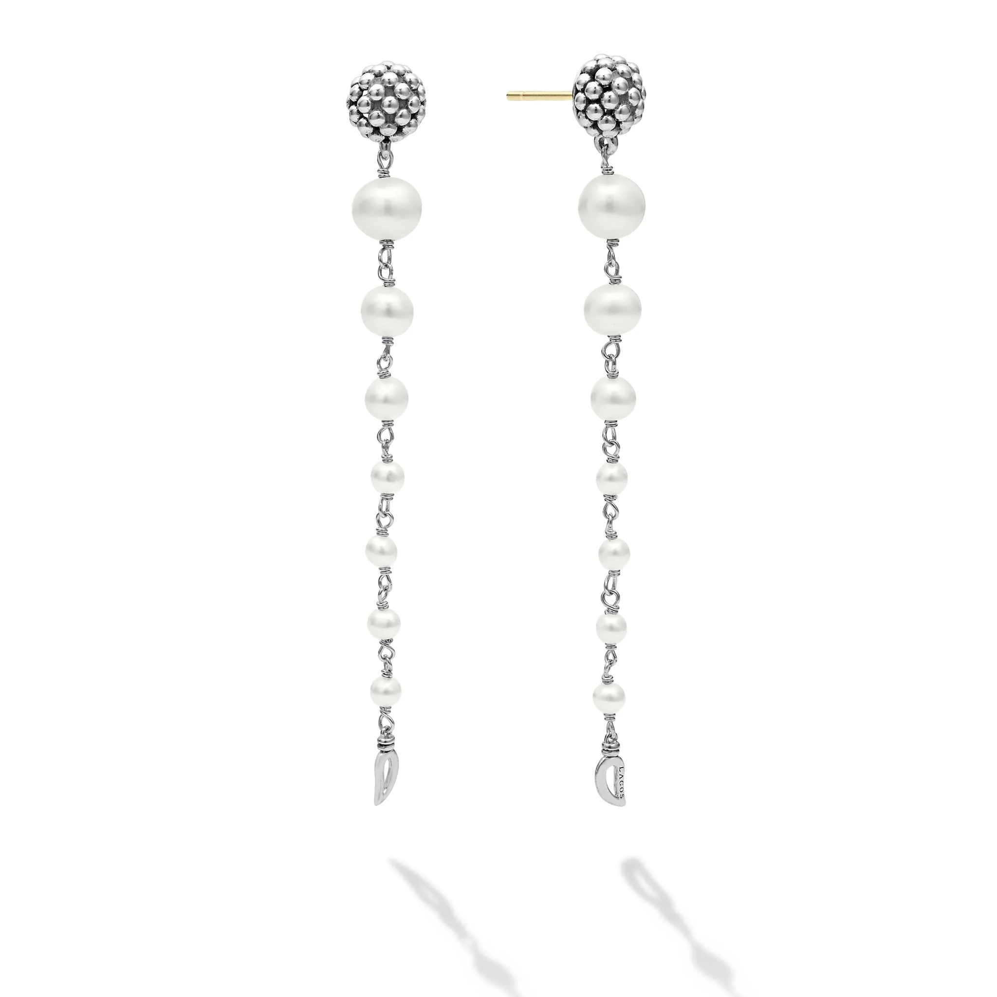 Luna Pearl Drop Earrings - Image 3