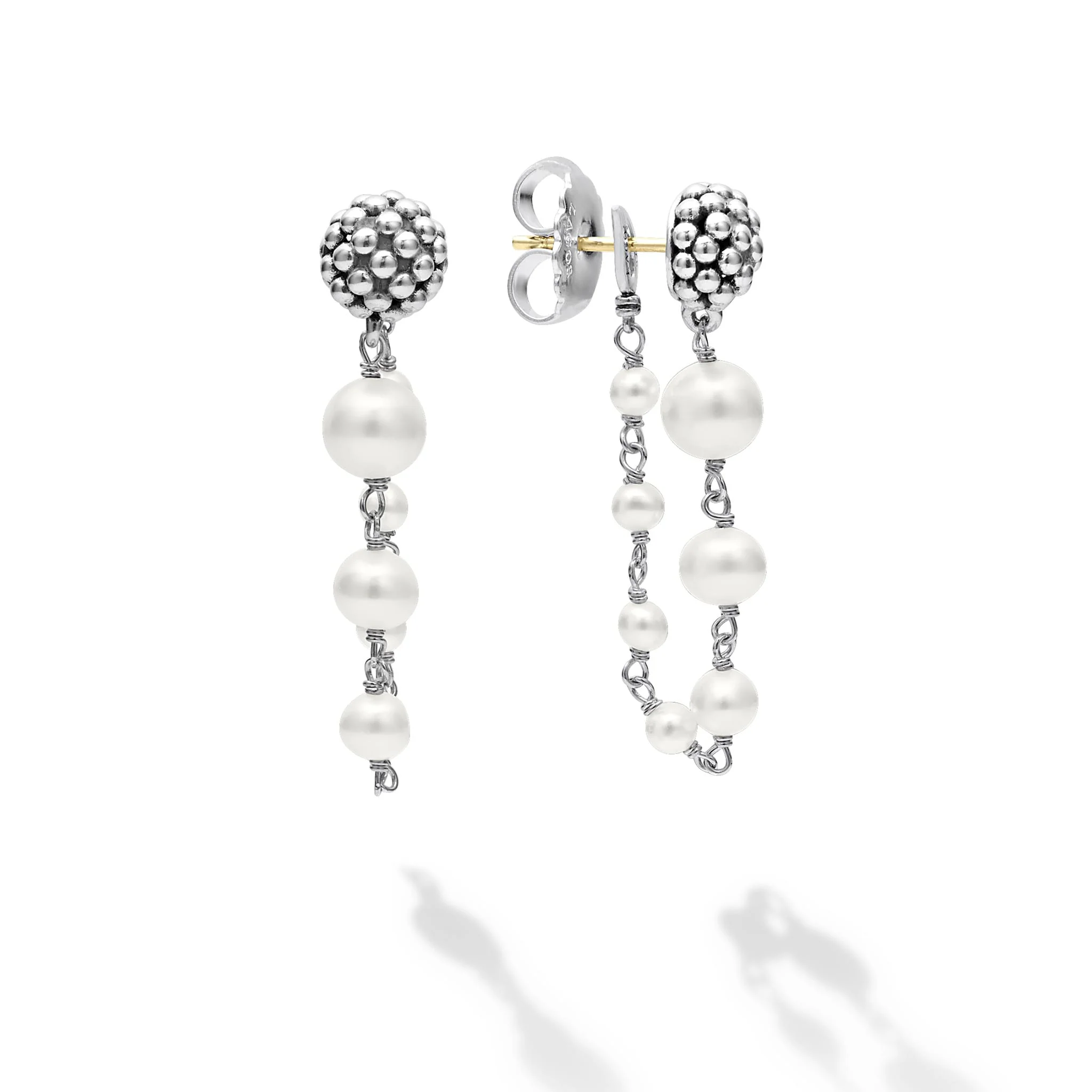 Luna Pearl Drop Earrings - Image 4