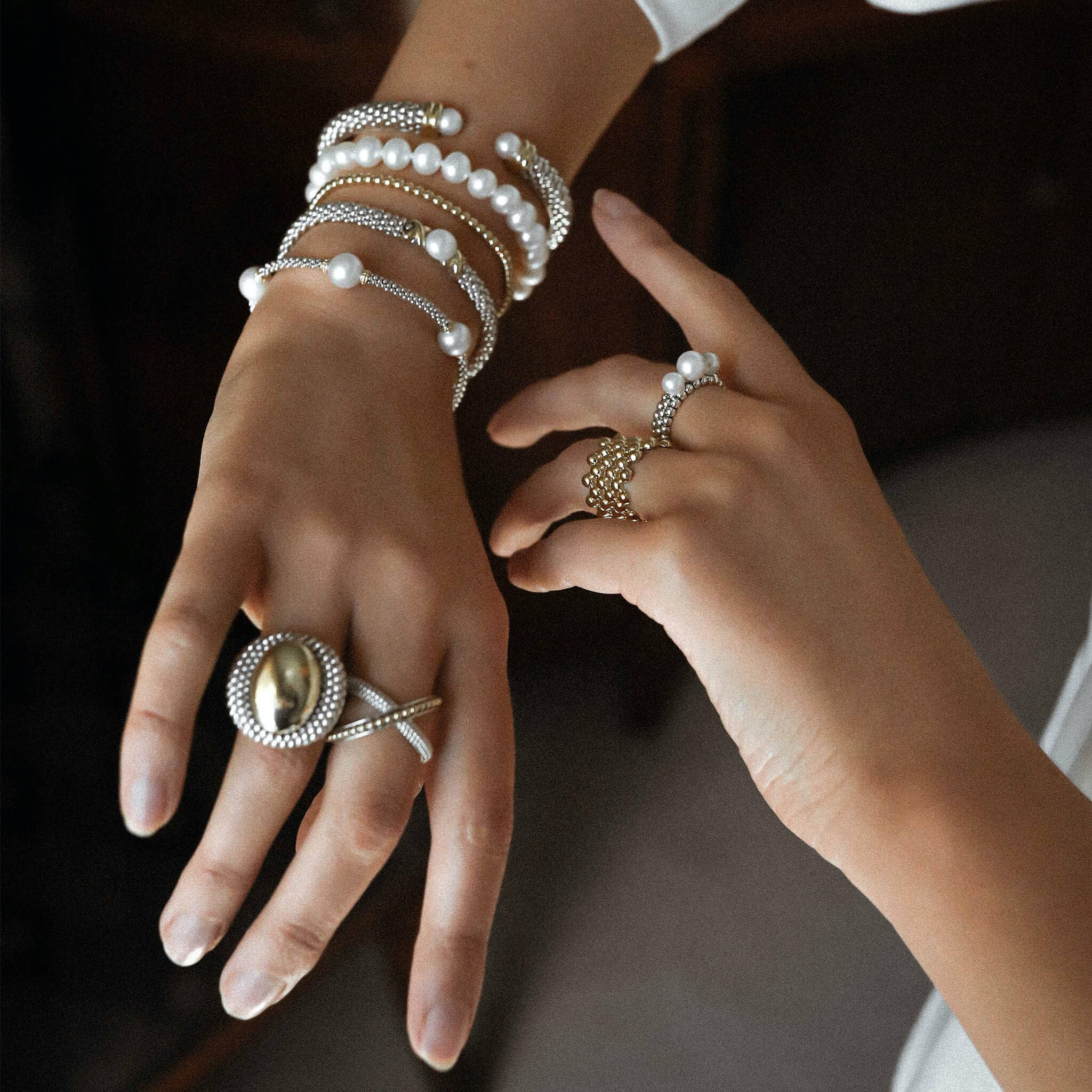 Luna Caviar Pearl Ring - Image 6
