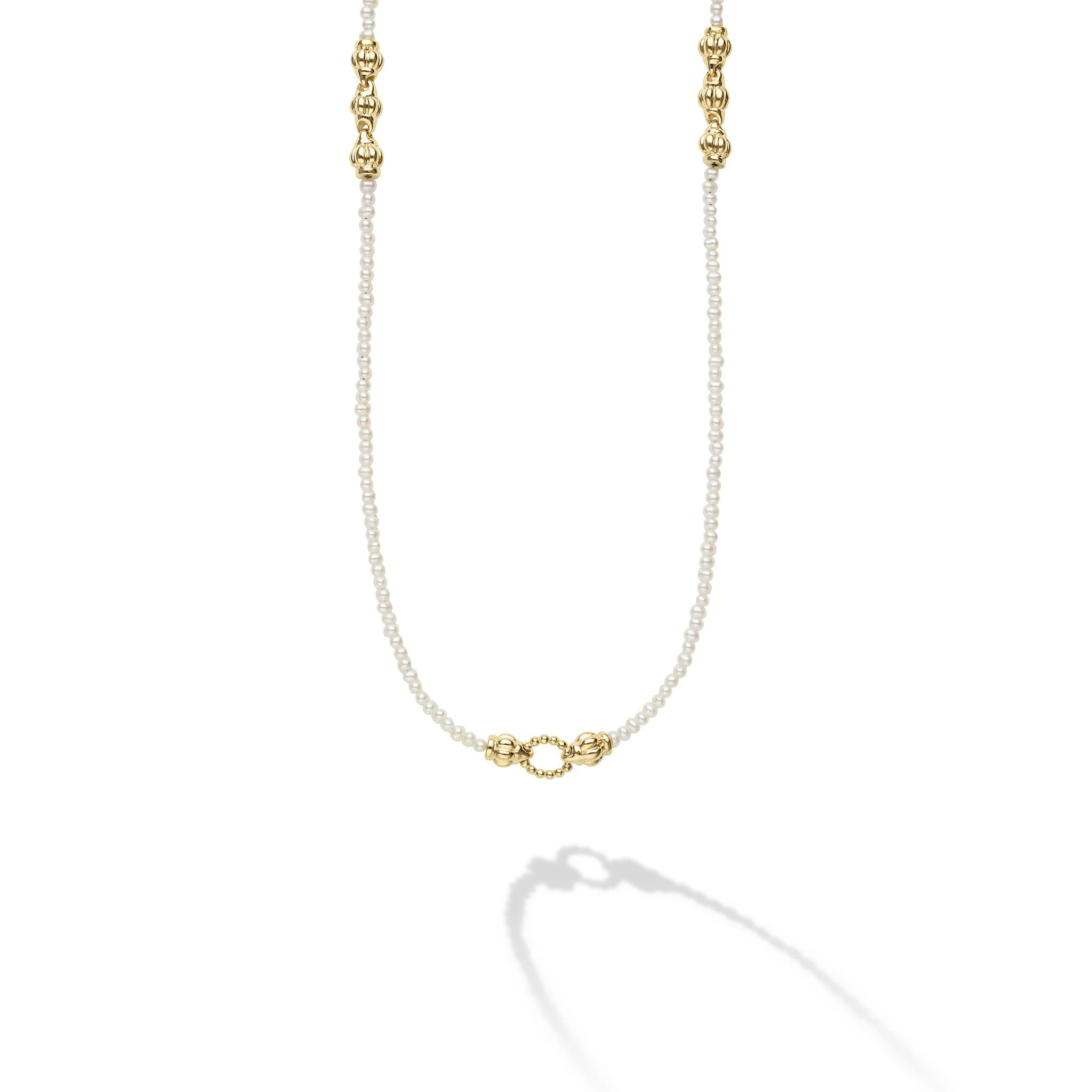Luna 18K gold and Pearl Beaded Necklace