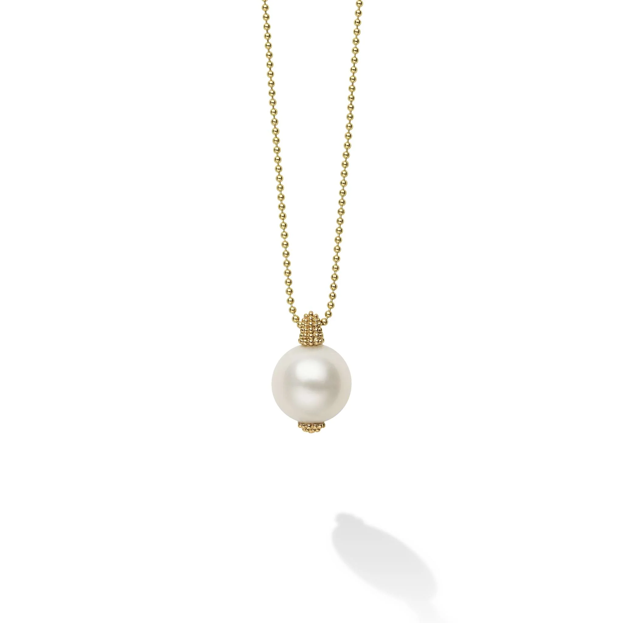 Luna 18K Gold Pearl Pendant Necklace