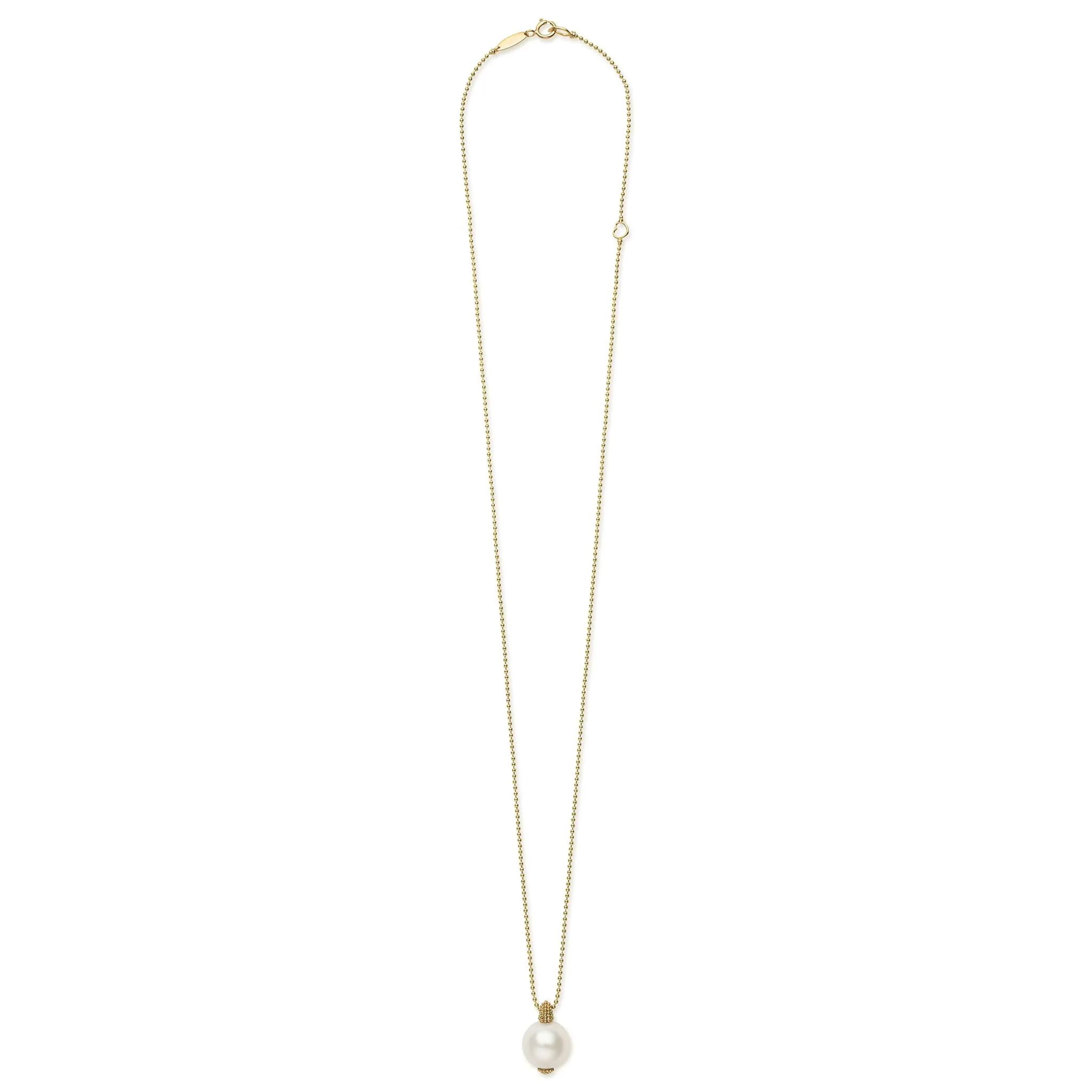 Luna 18K Gold Pearl Pendant Necklace - Image 2