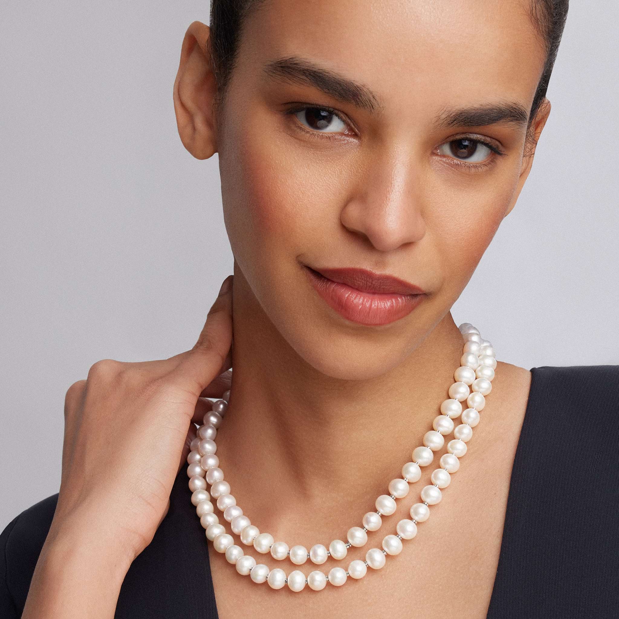 Luna Double Strand Pearl Necklace - Image 2
