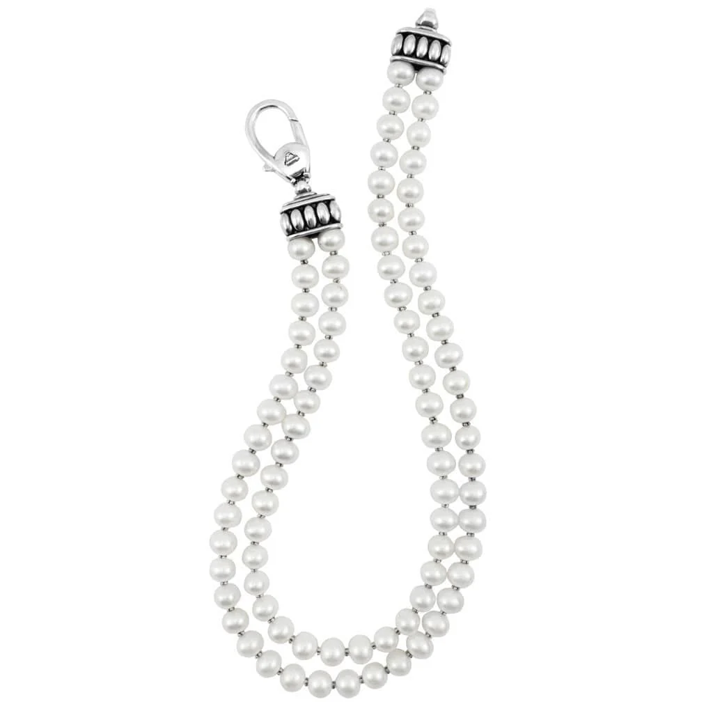 Luna Double Strand Pearl Necklace - Image 4