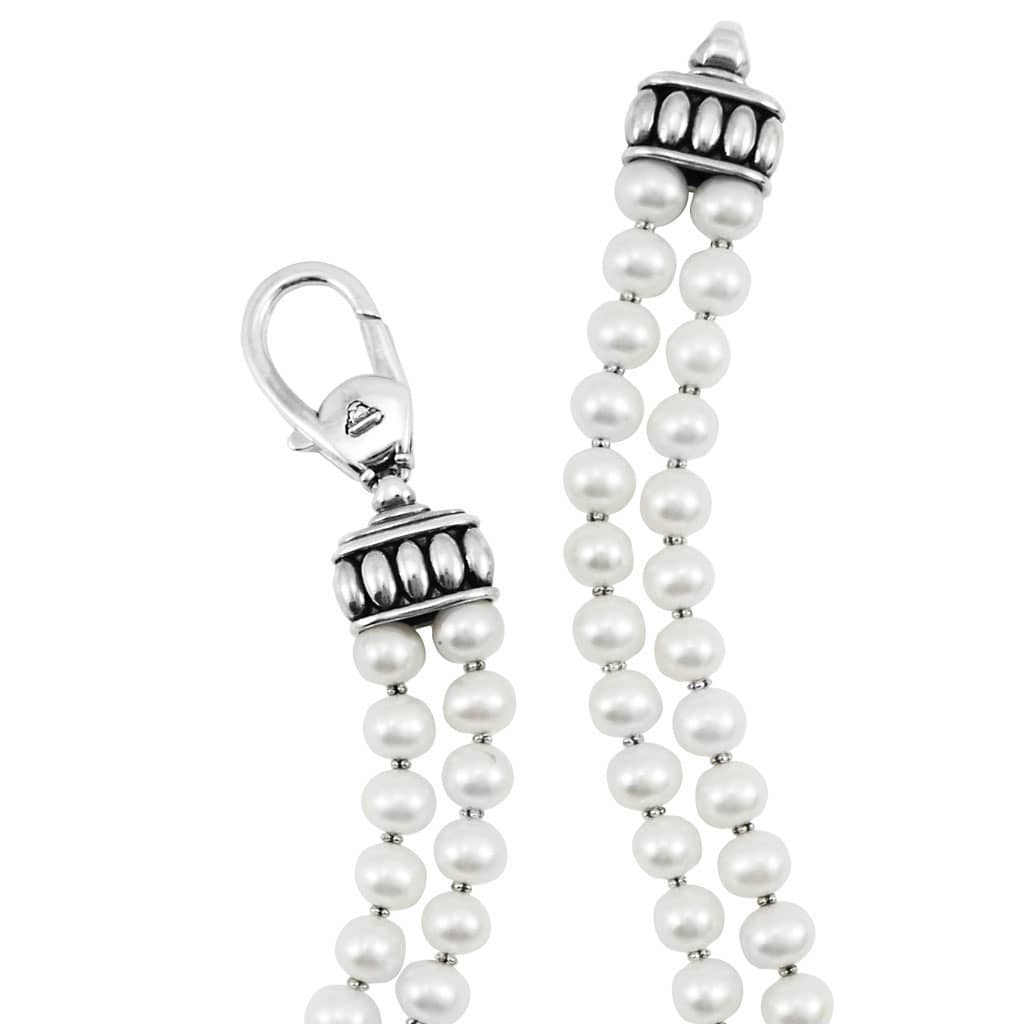 Luna Double Strand Pearl Necklace - Image 5