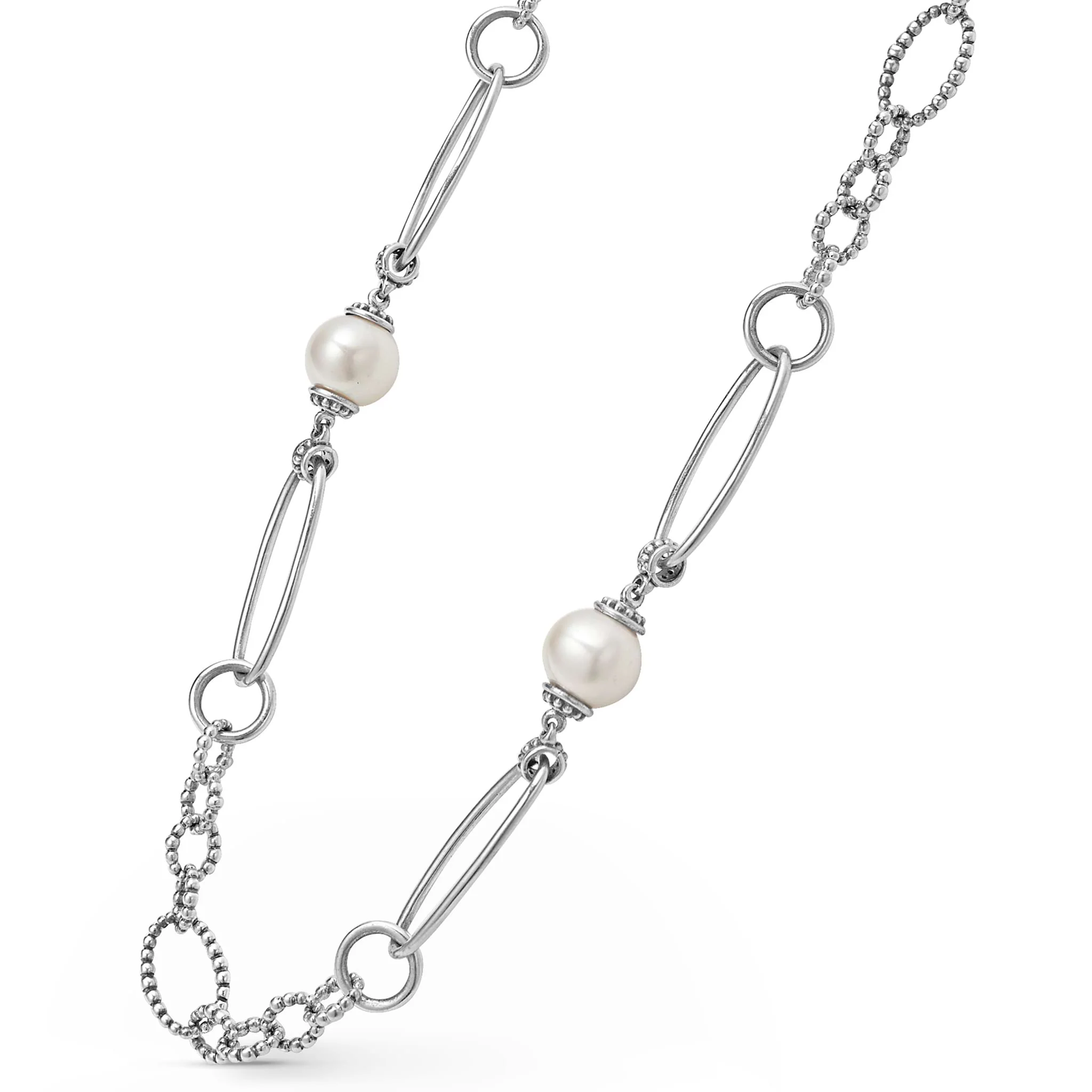 Luna Pearl Link Necklace - Image 4