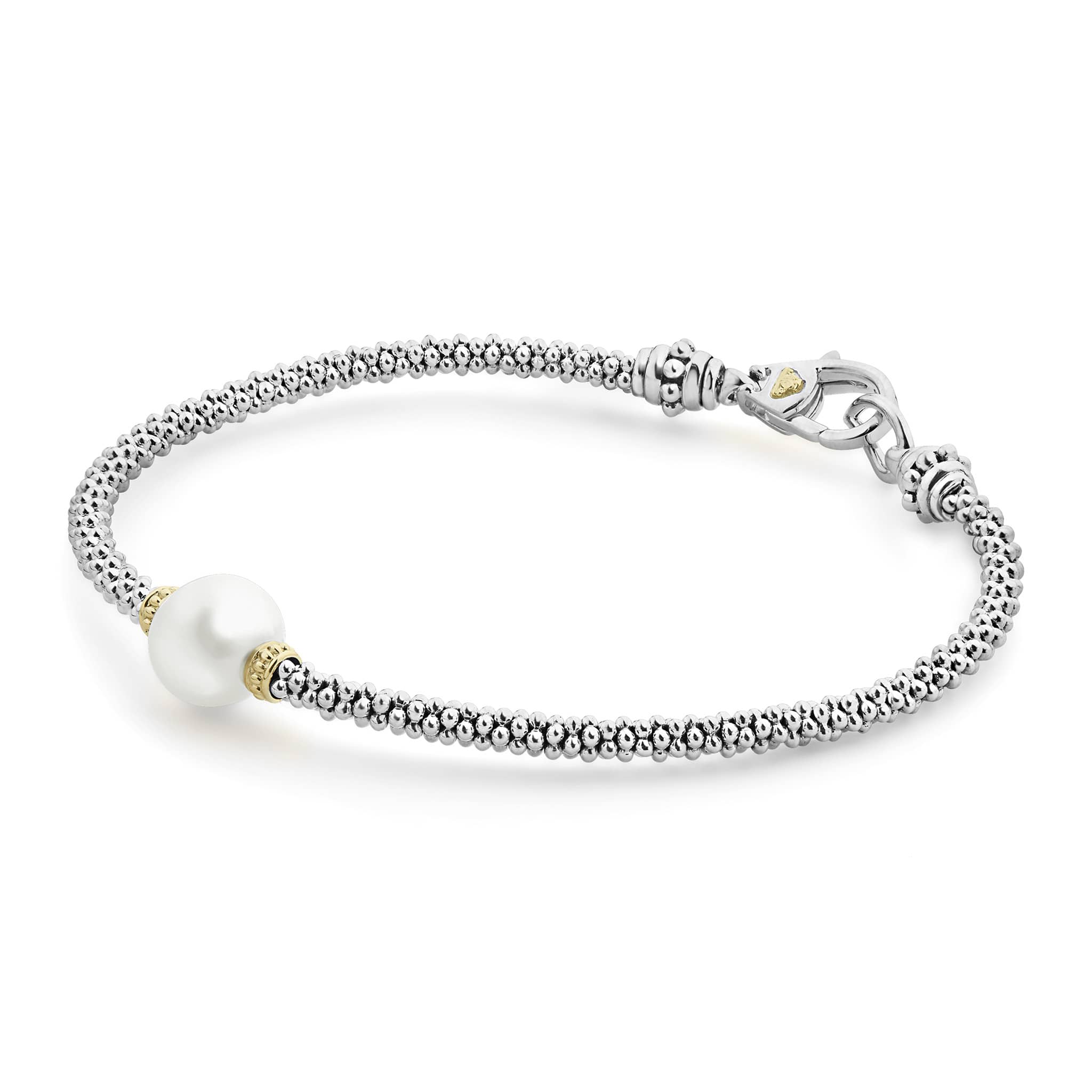 Luna Single Pearl Caviar Bracelet | 3mm - Image 4