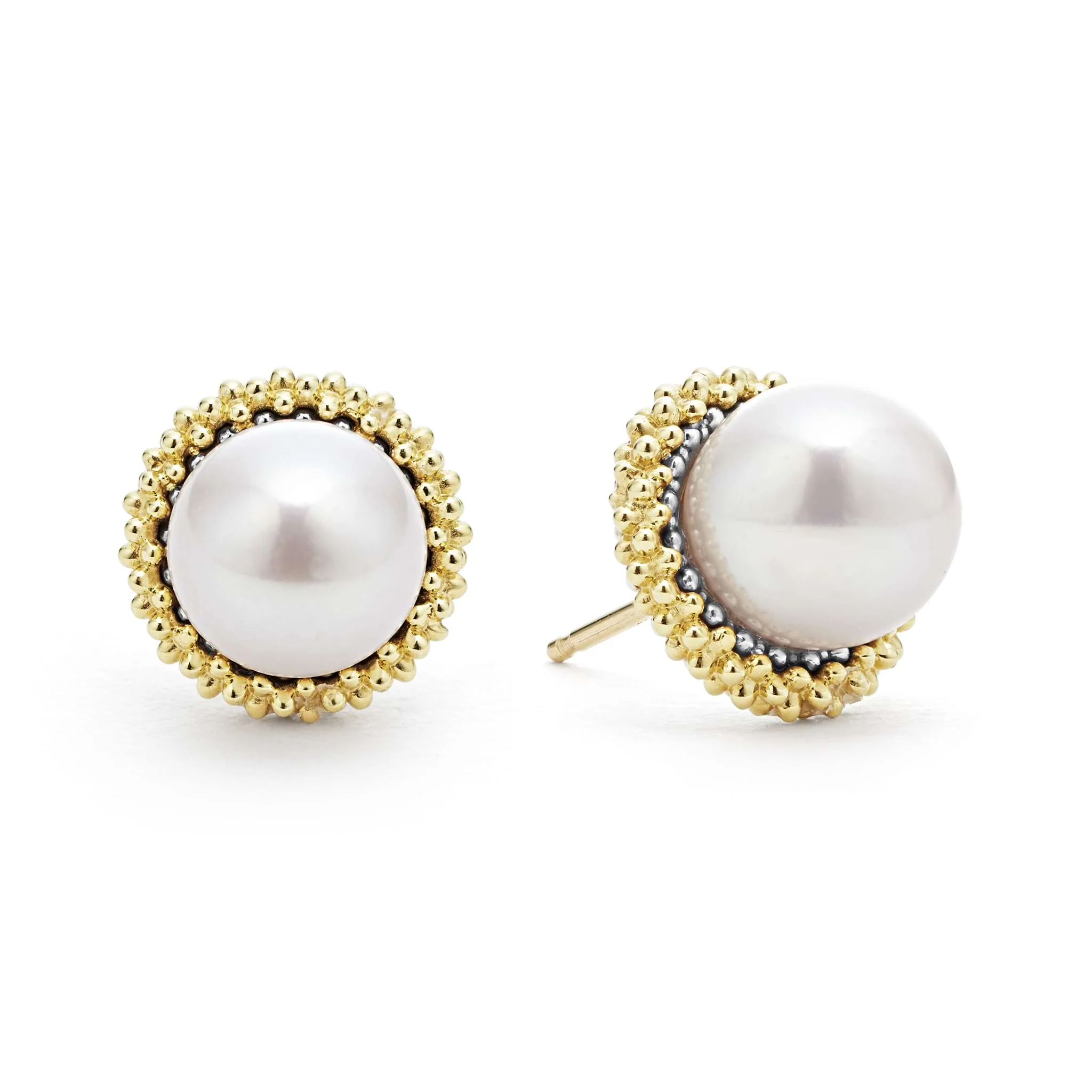 Luna 18K Gold Pearl Earring and Necklace Gift Set - Image 2