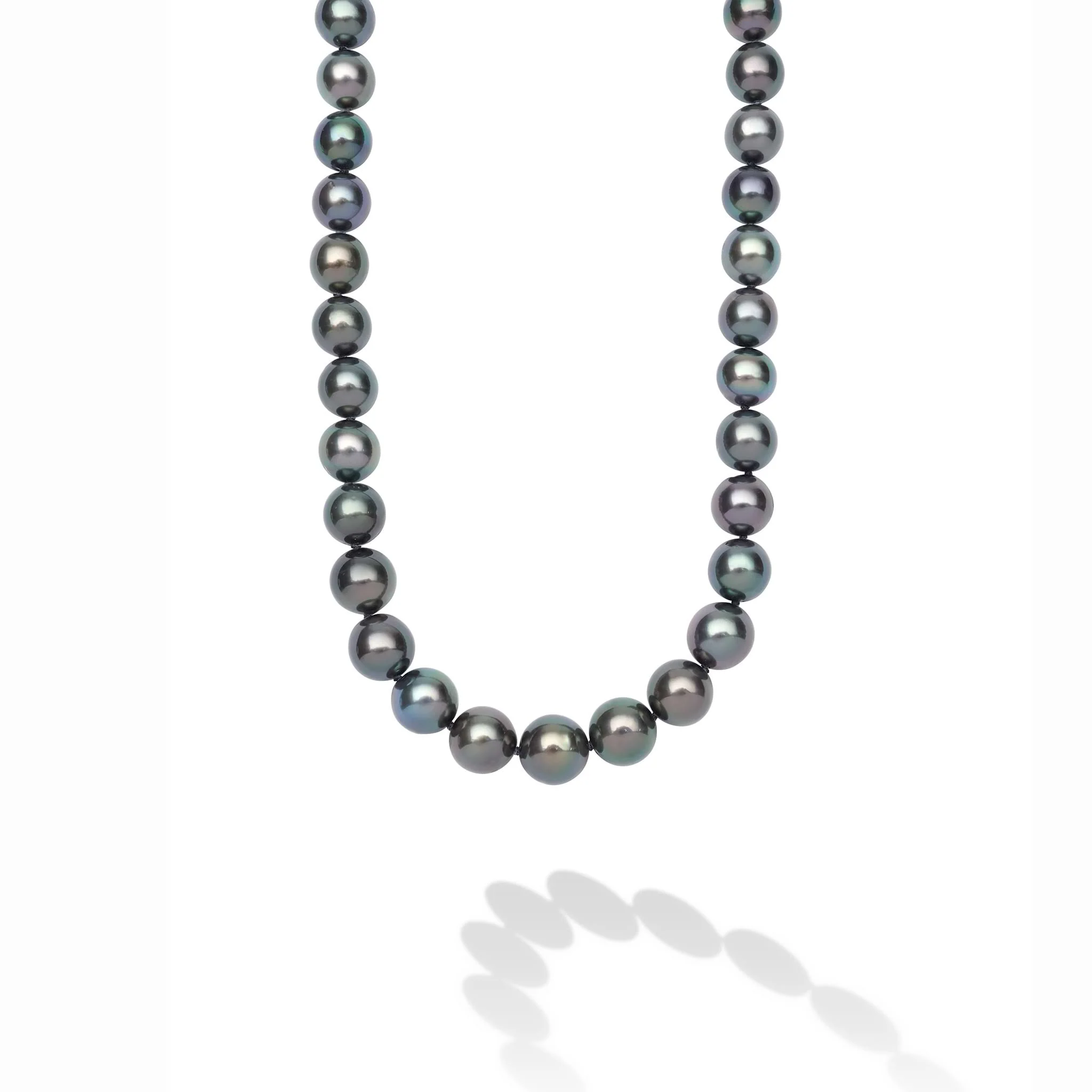 Luna Sterling Silver Tahitian Black Pearl Strand Necklace