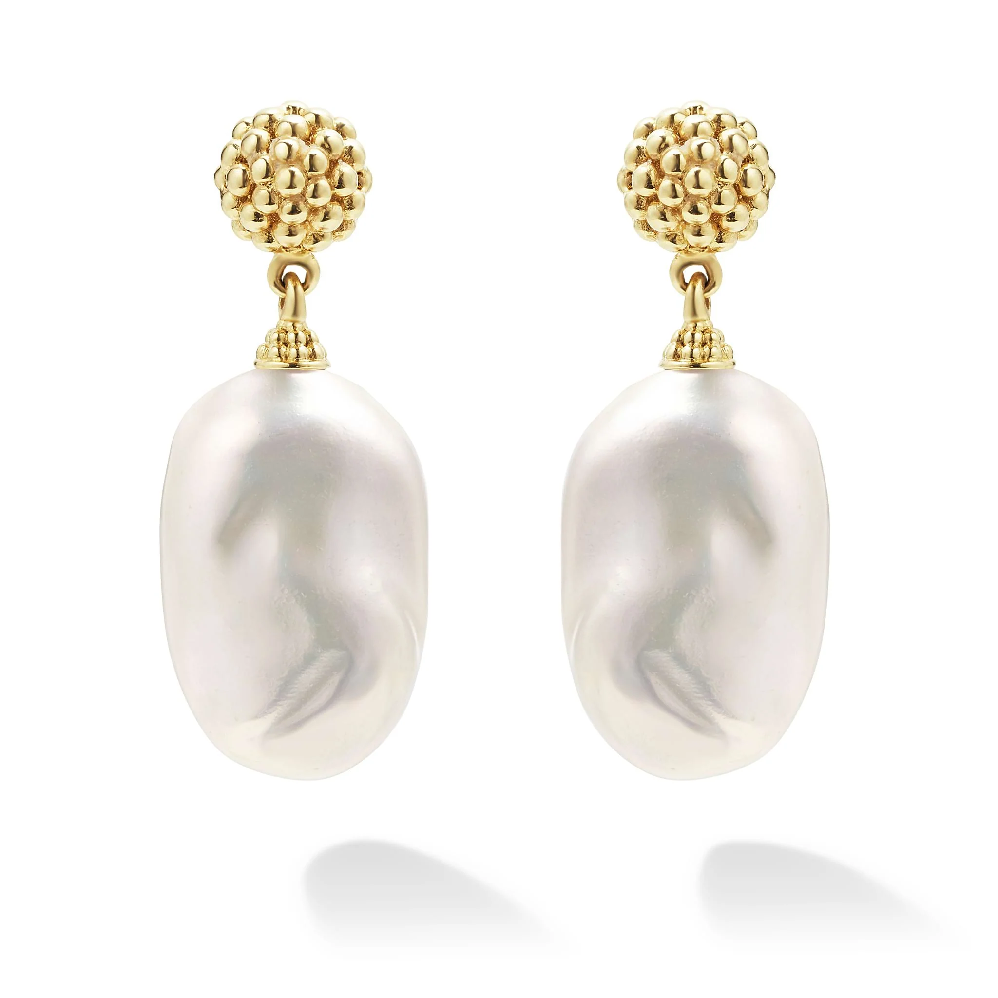 Luna Baroque Pearl Drop Earrings - Image 4