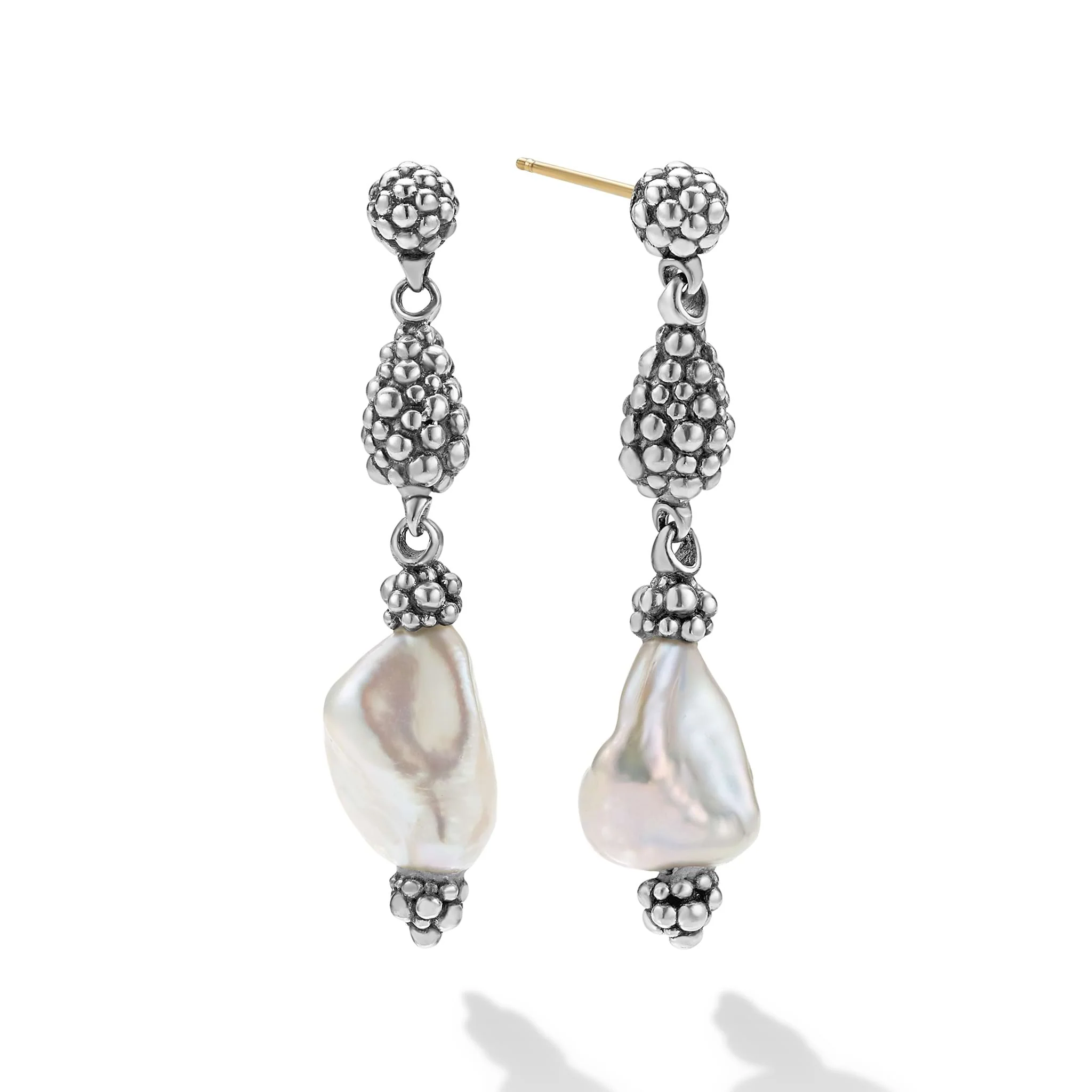 Luna Keshi Pearl Drop Earrings - Image 3