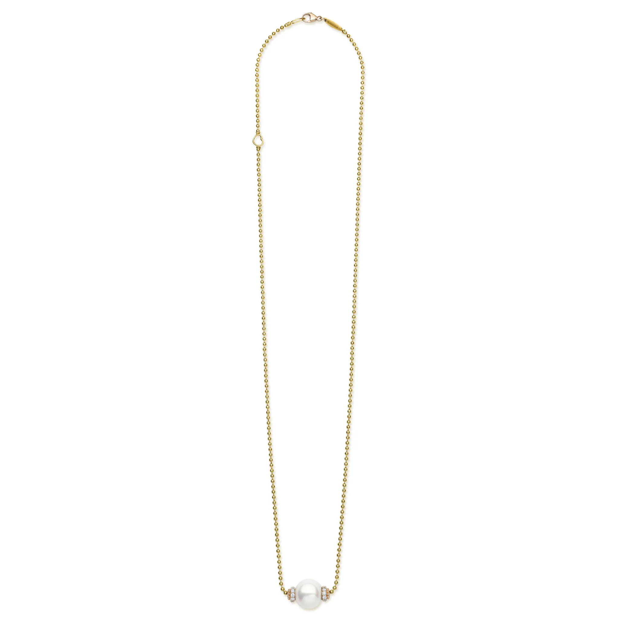 Luna 18K Gold Pearl Chain Necklace - Image 2
