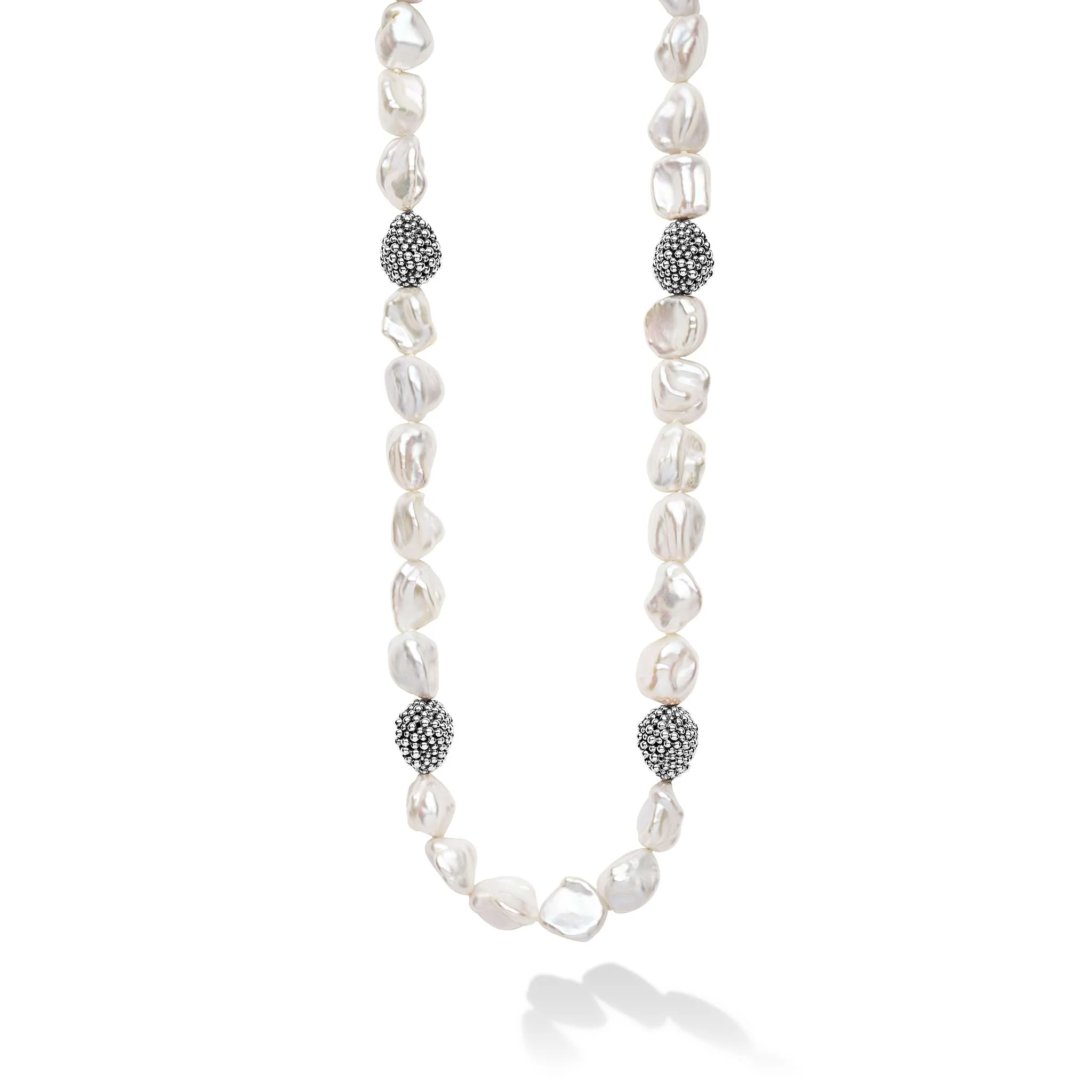 Luna Sterling Silver Keshi Pearl Necklace