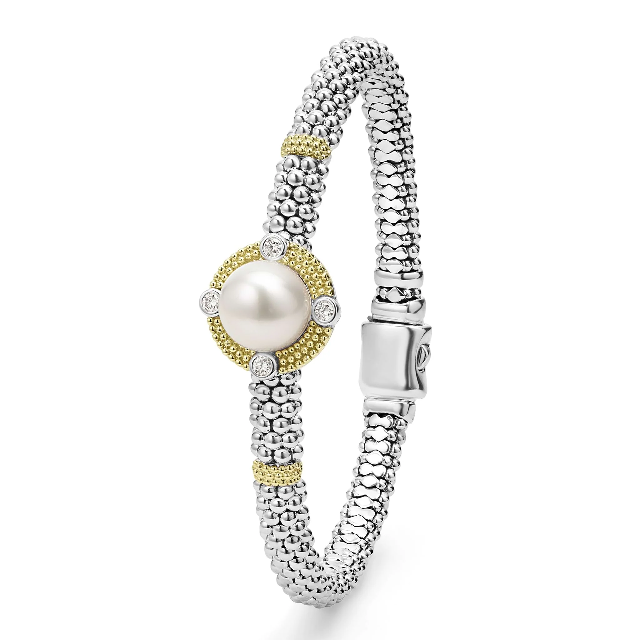 Luna Pearl Diamond Caviar Bracelet | 6mm - Image 3