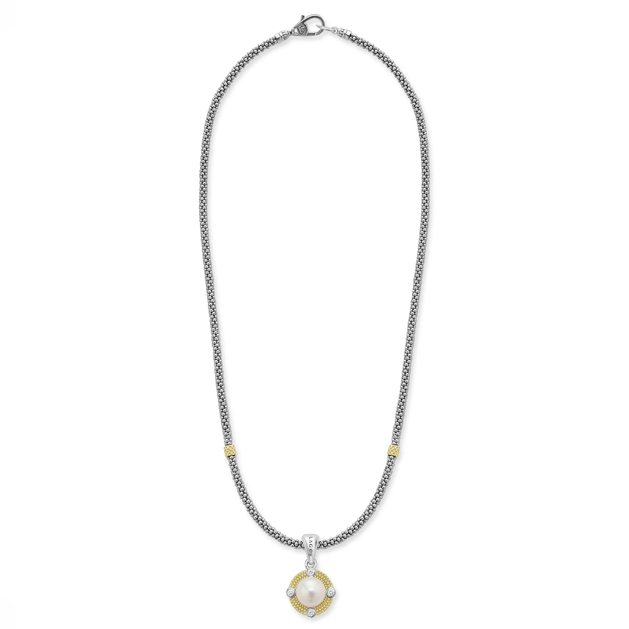 Luna Pearl Diamond Caviar Necklace - Image 3