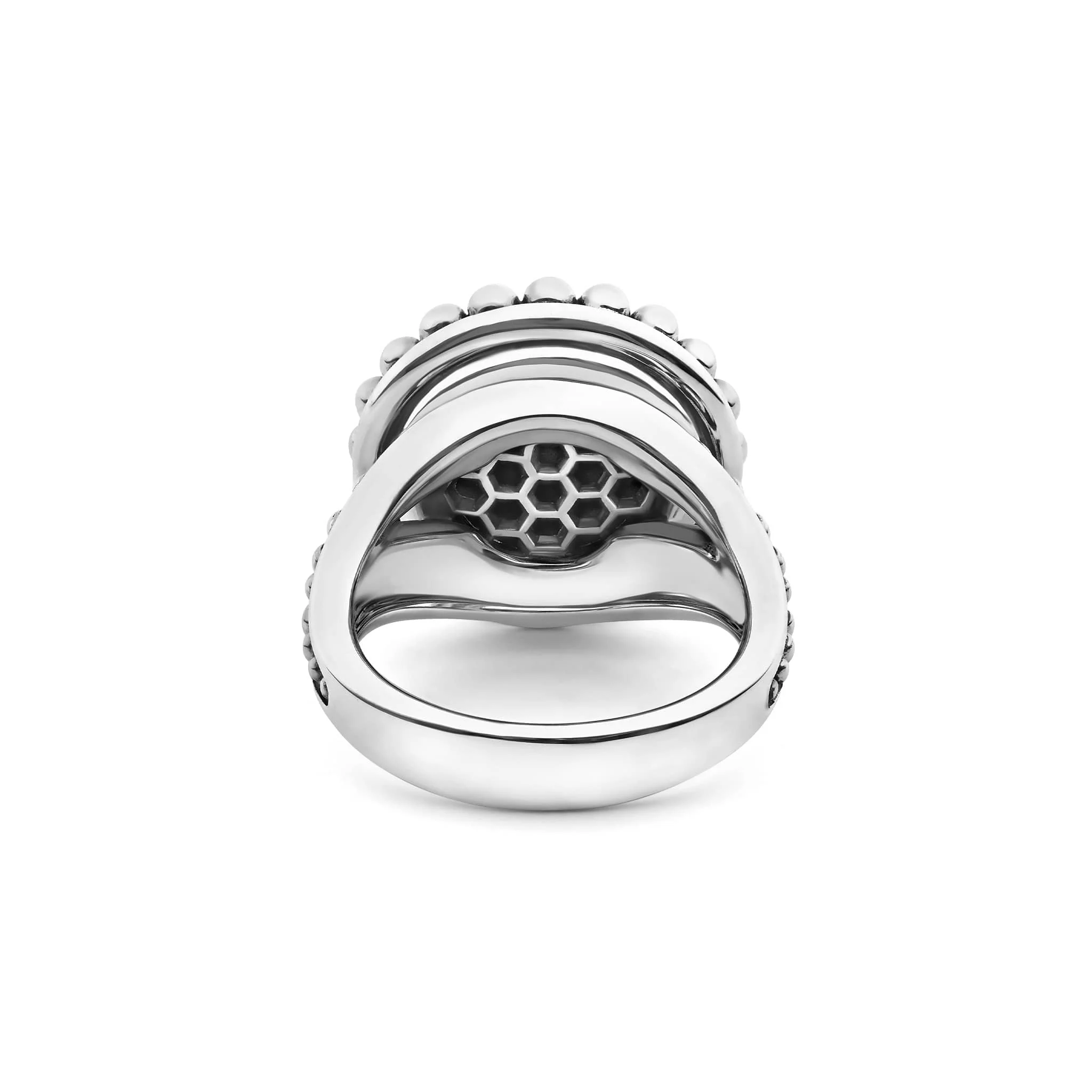 Maya Sterling Silver Small Circle Ceramic Ring - Image 5