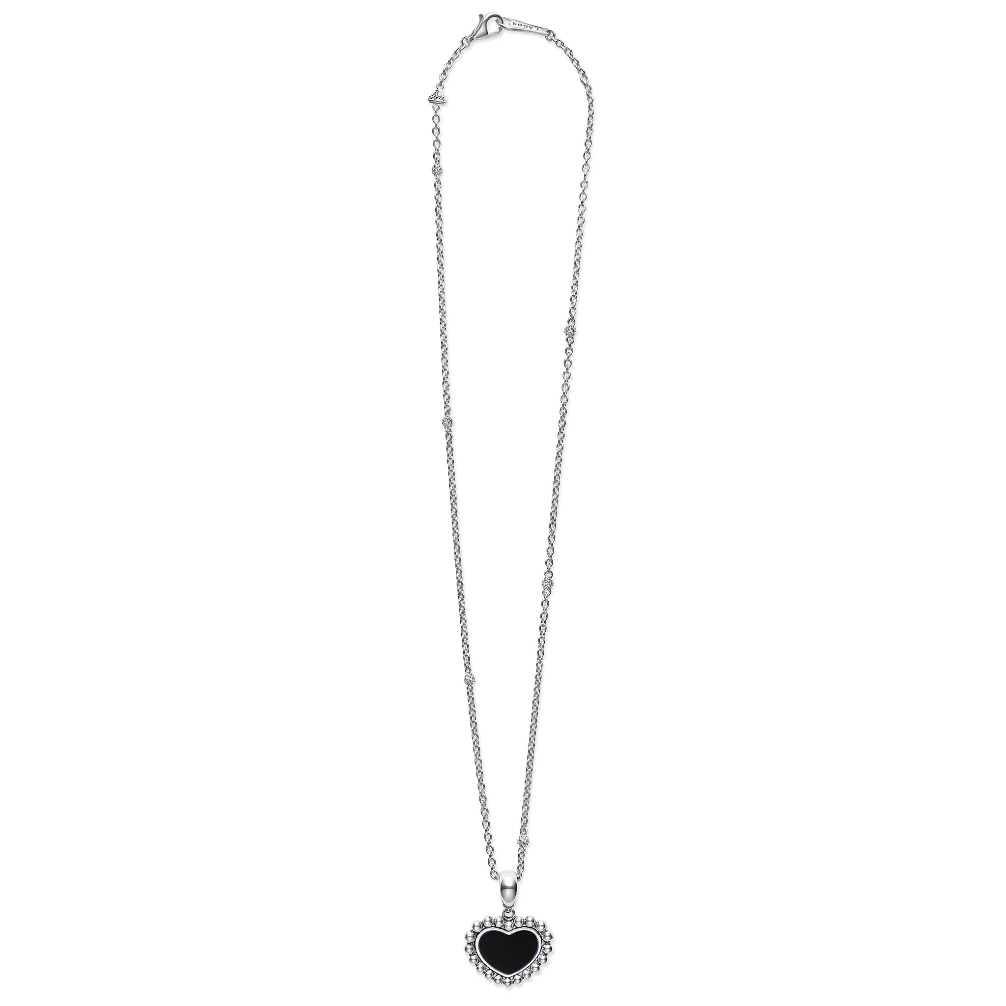 Maya Small Onyx Heart Necklace - Image 3