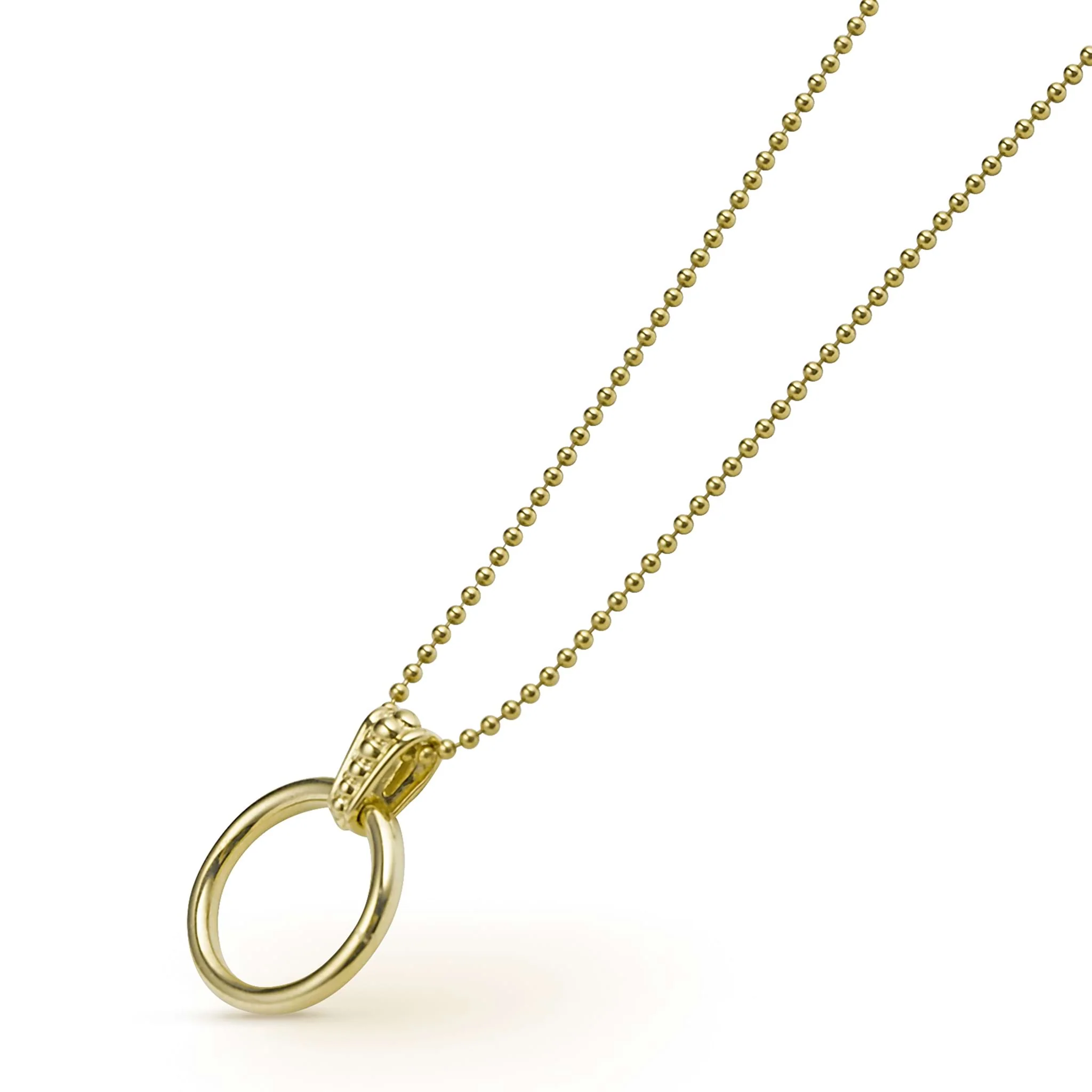 Meridian 18K Gold Circle Pendant Necklace - Image 4