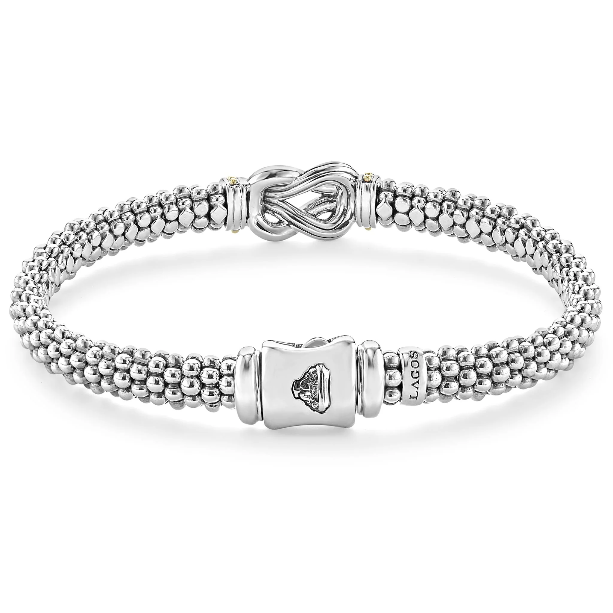 Newport Two-Tone Knot Caviar Diamond Bracelet | 6mm - Image 5