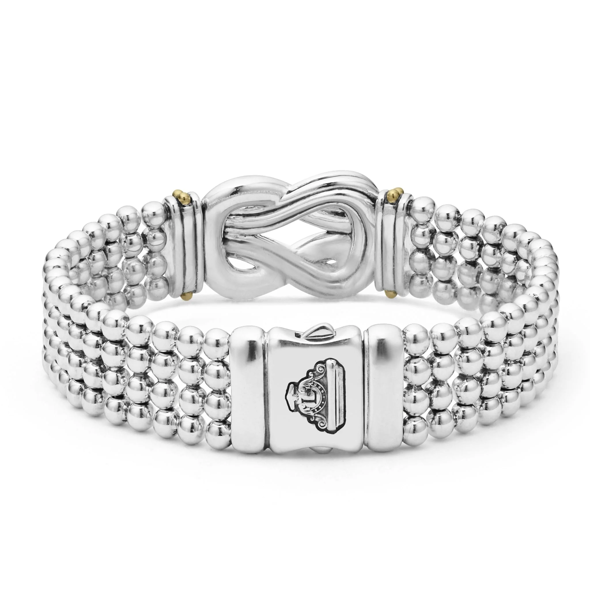 Newport Two-Tone Knot Diamond Statement Bracelet - Image 4