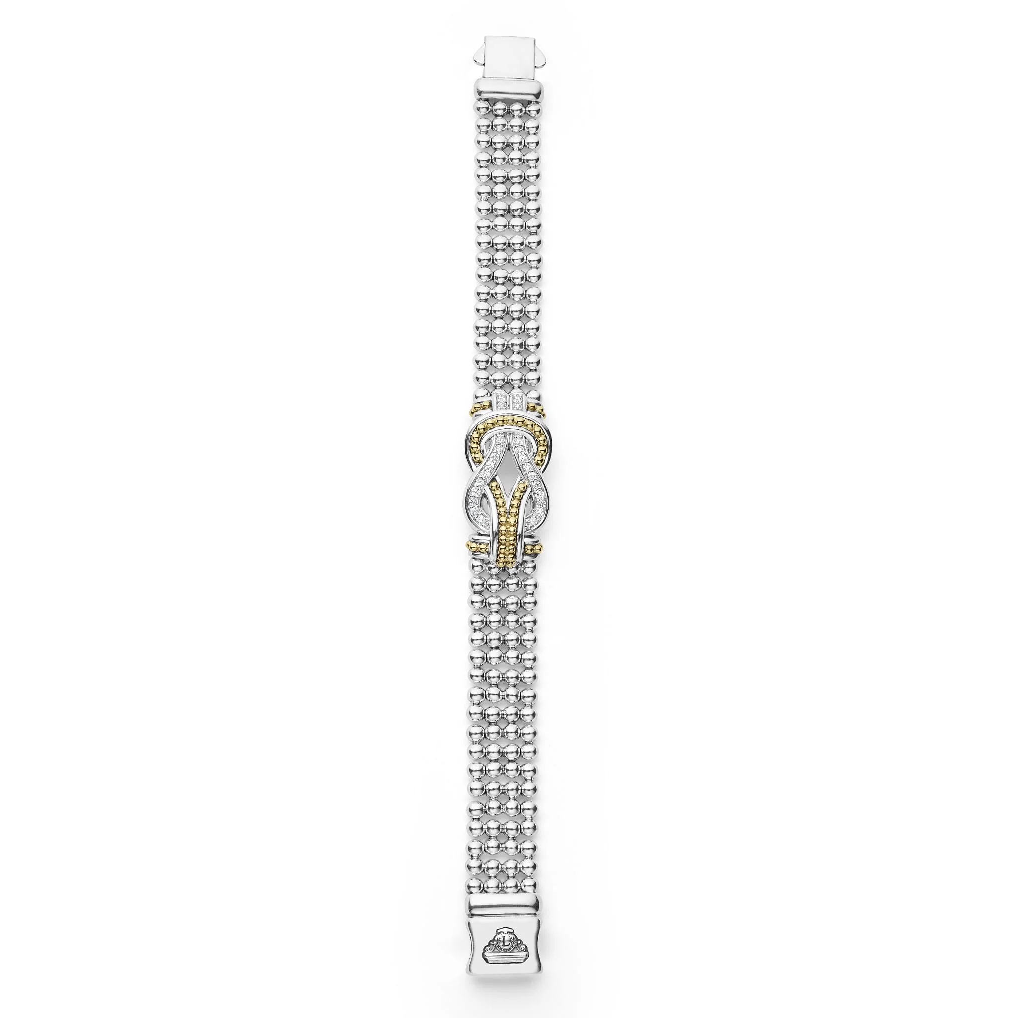 Newport Two-Tone Knot Diamond Statement Bracelet - Image 5