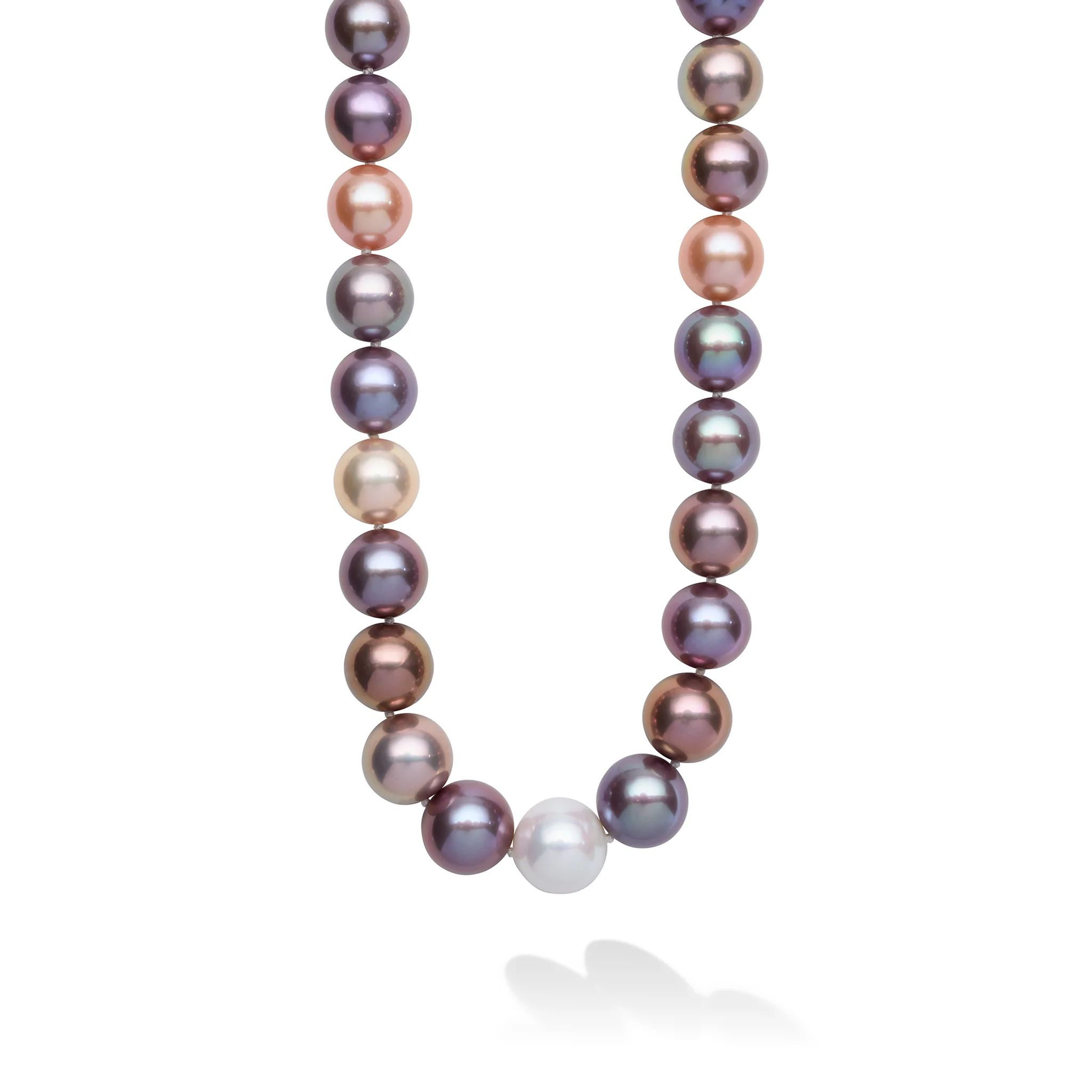 18K Caviar Gold Multi-Color Pearl Necklace