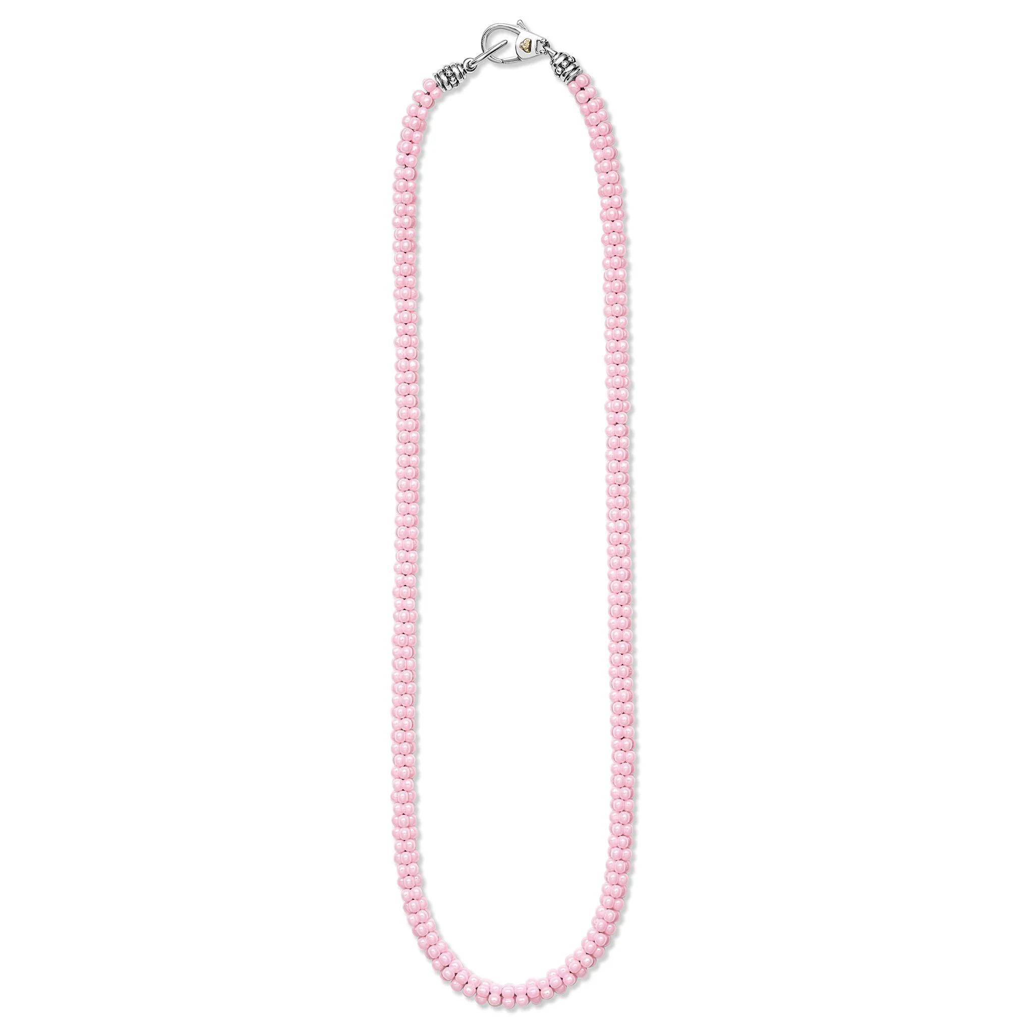 Pink Caviar Pink Ceramic Beaded Necklace | 5mm - Image 3