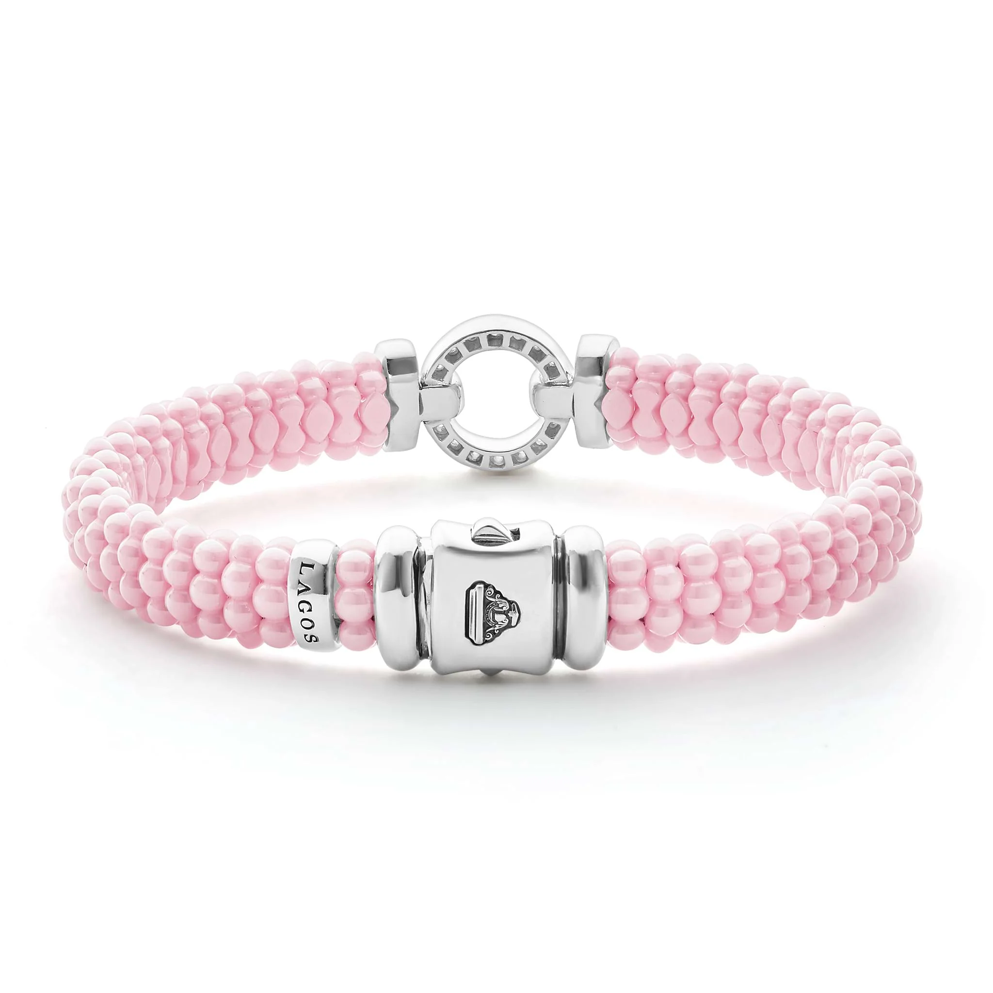Pink Caviar Pink Ceramic Diamond Circle Bracelet | 9mm - Image 4